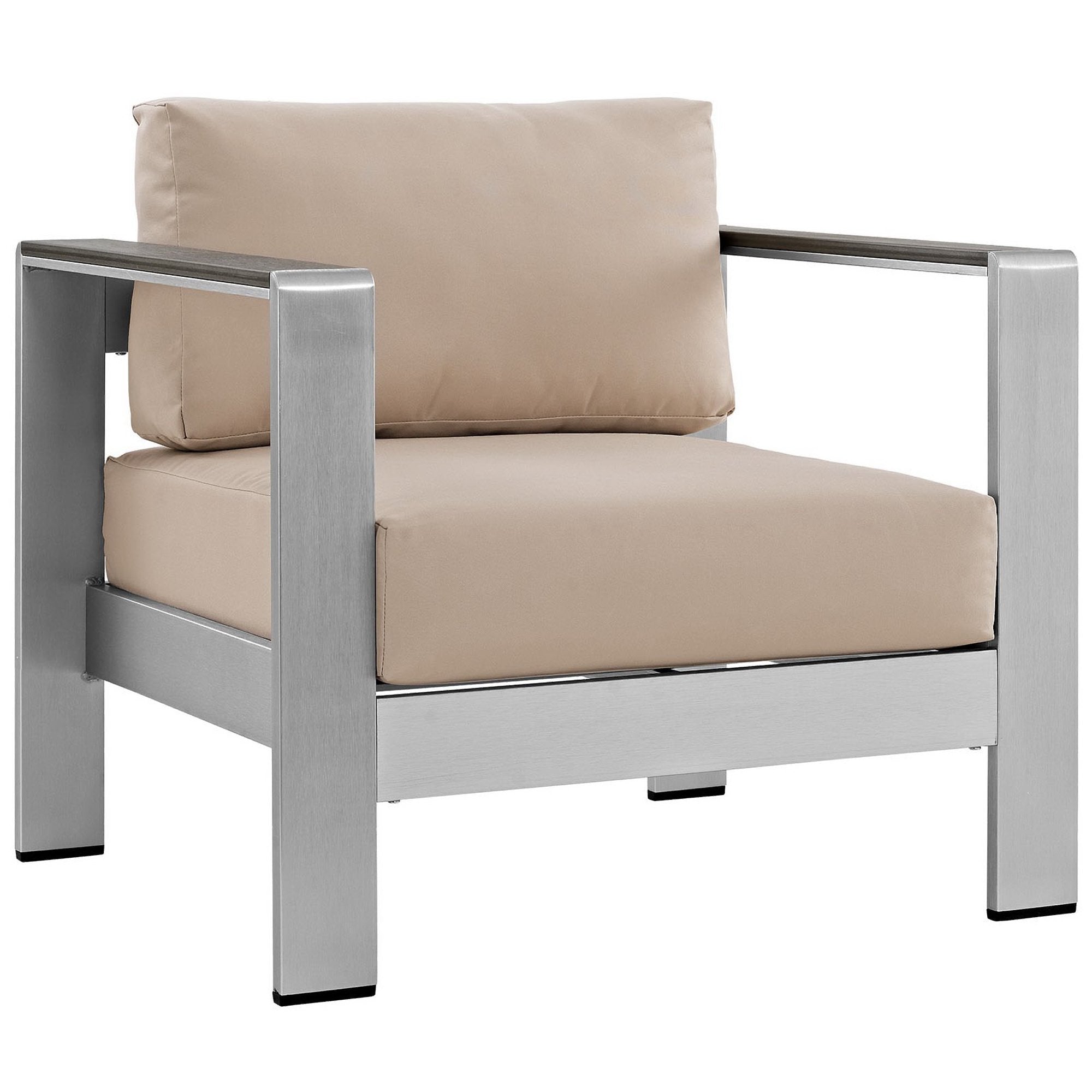Modway Shore 3 Piece Outdoor Patio Aluminum Set