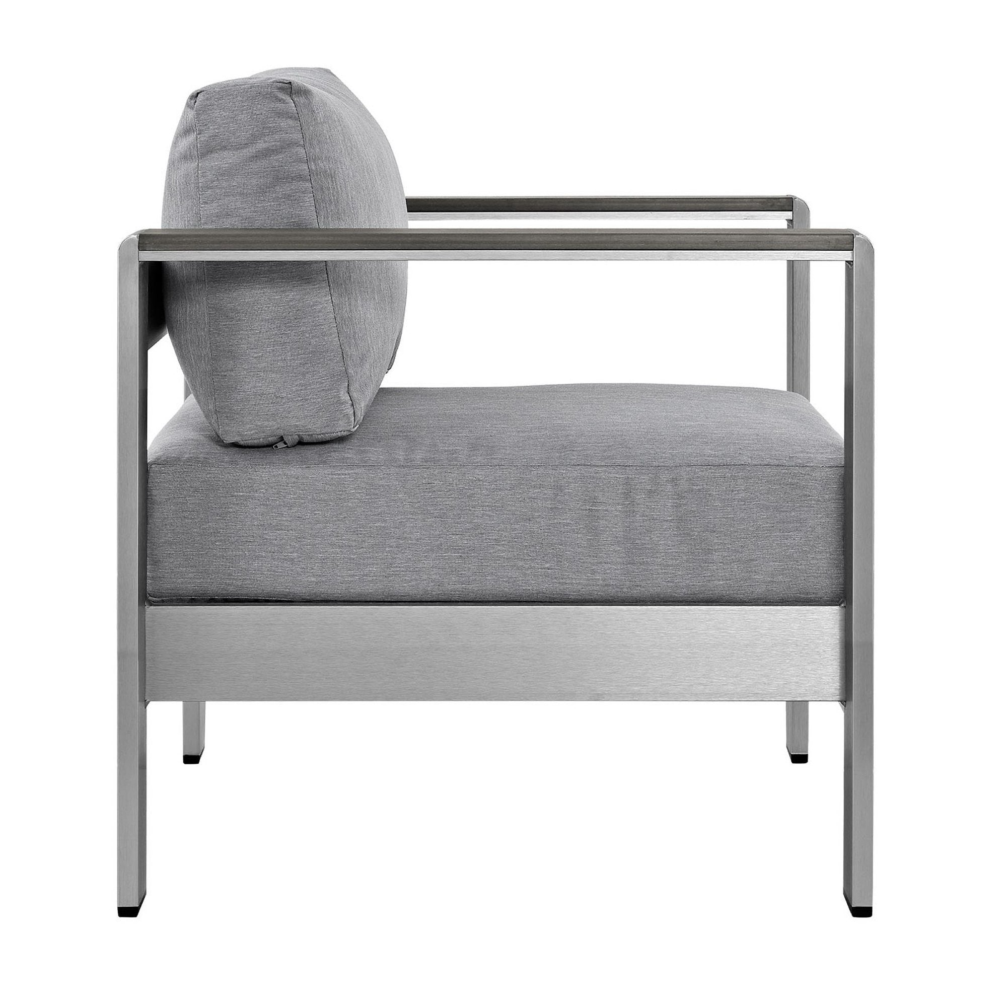 Modway Shore 3 Piece Outdoor Patio Aluminum Set