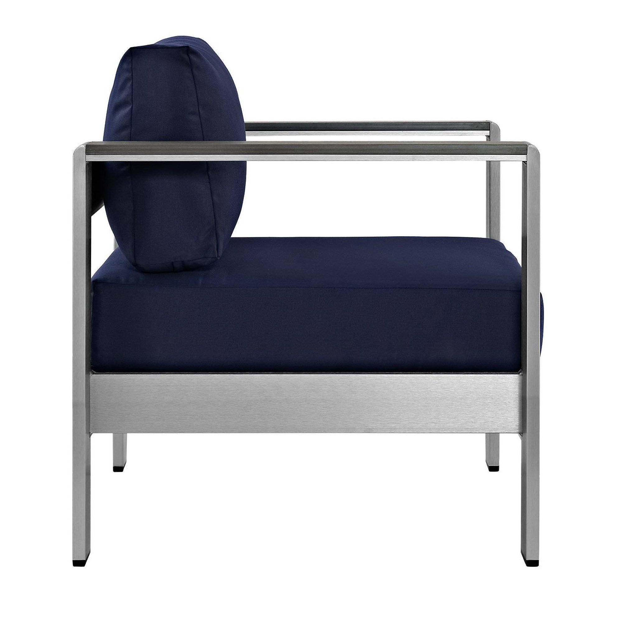 Modway Shore 3 Piece Outdoor Patio Aluminum Set
