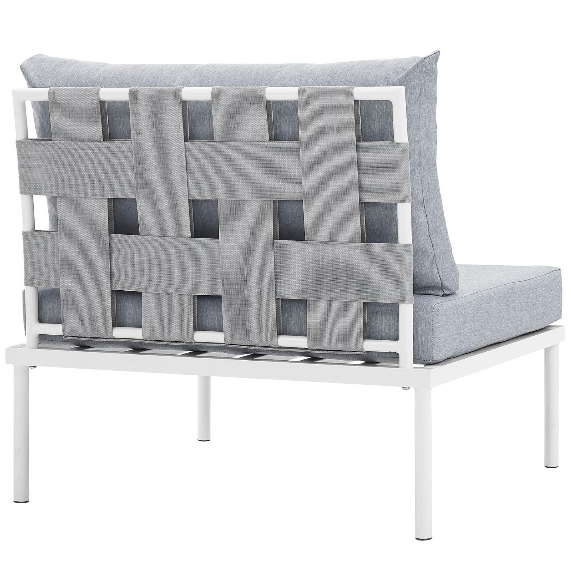 Modway Harmony Armless Outdoor Patio Aluminum Chair