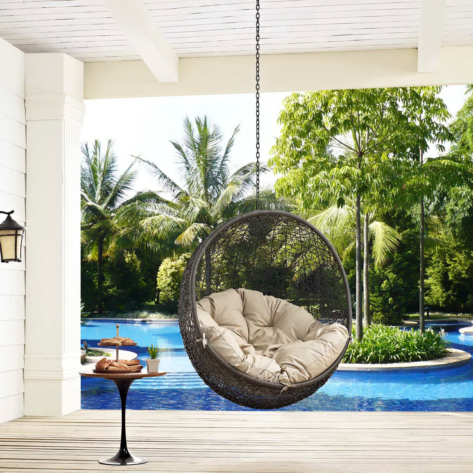 Modway Hide Outdoor Patio Swing Chair Without Stand