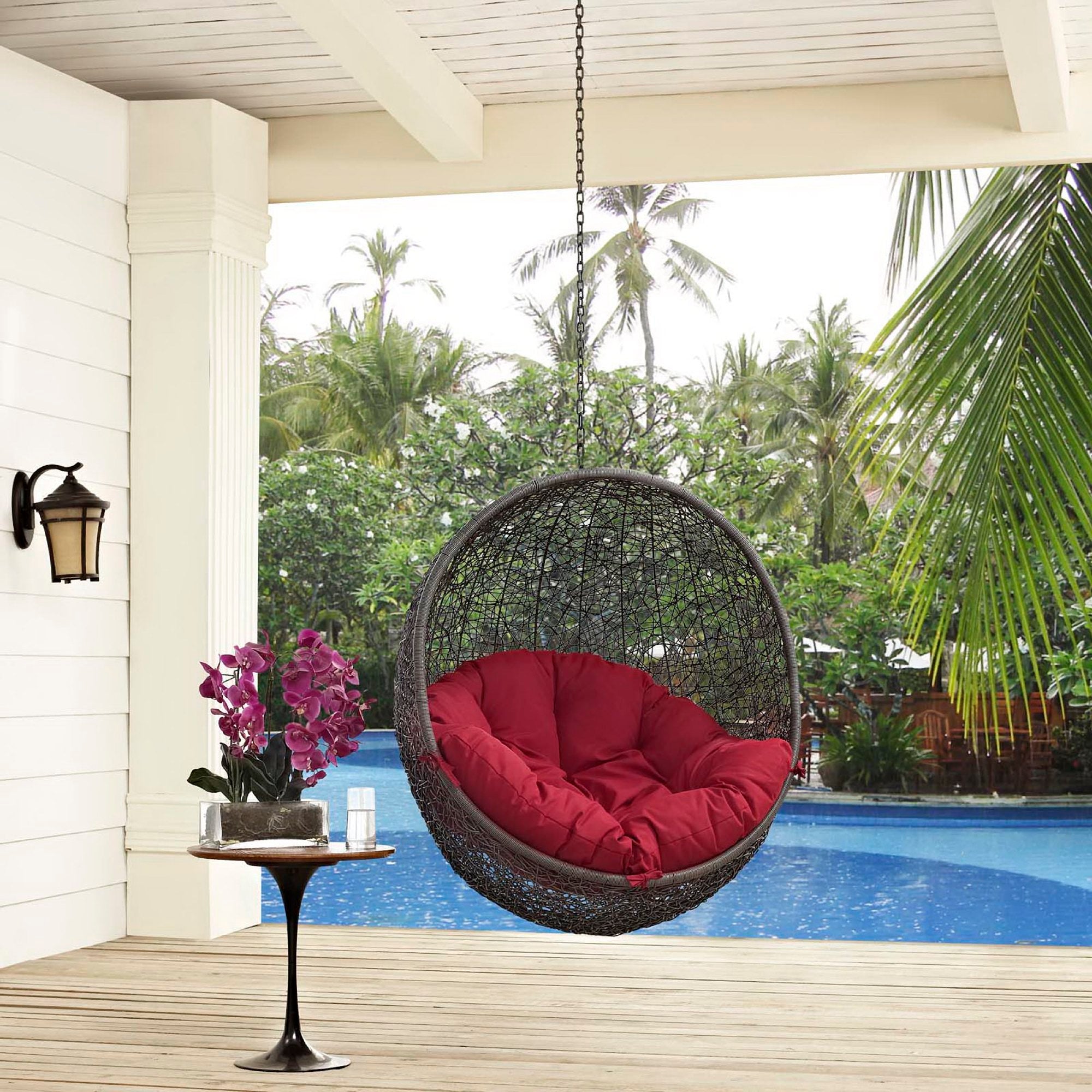 Modway Hide Outdoor Patio Swing Chair Without Stand