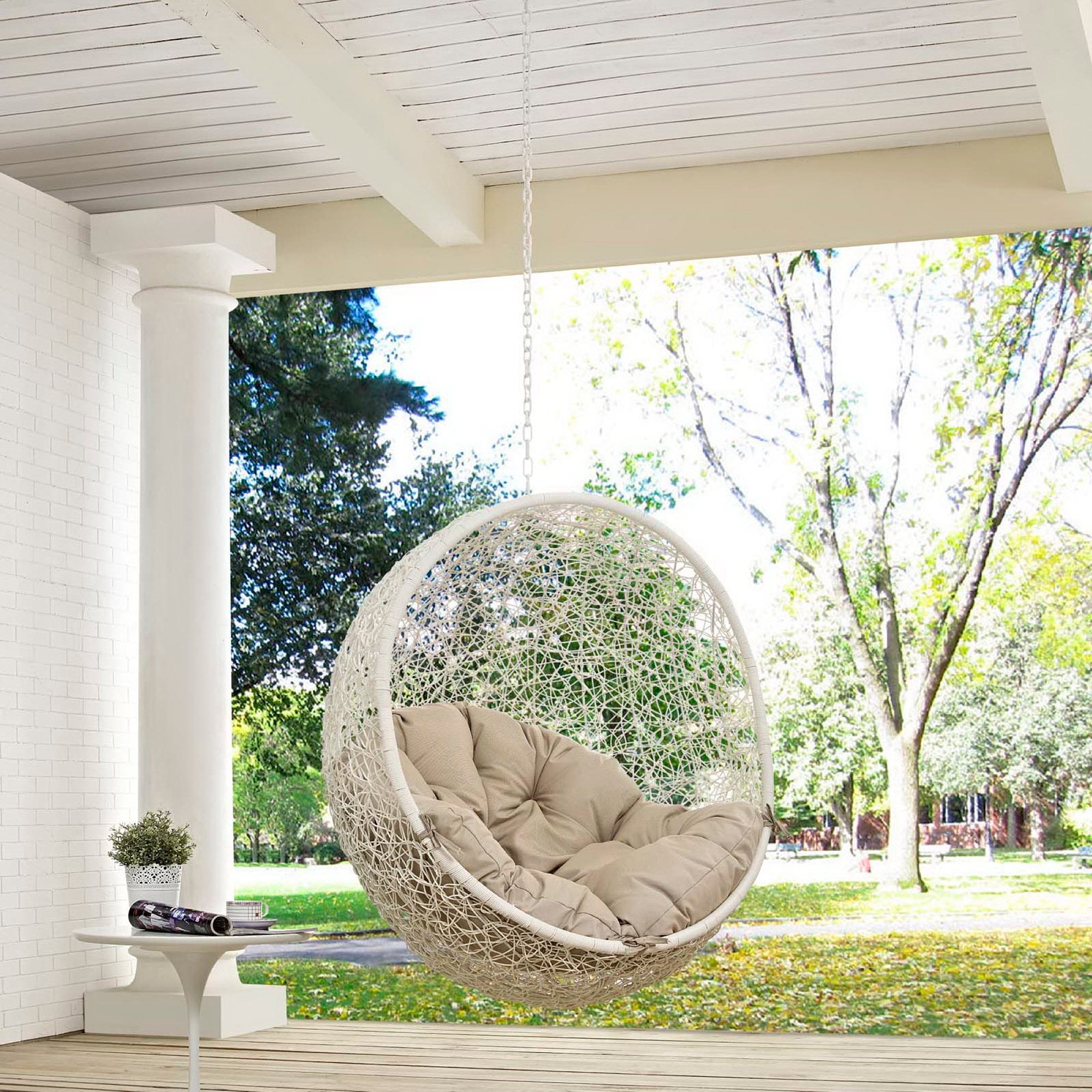 Modway Hide Outdoor Patio Swing Chair Without Stand