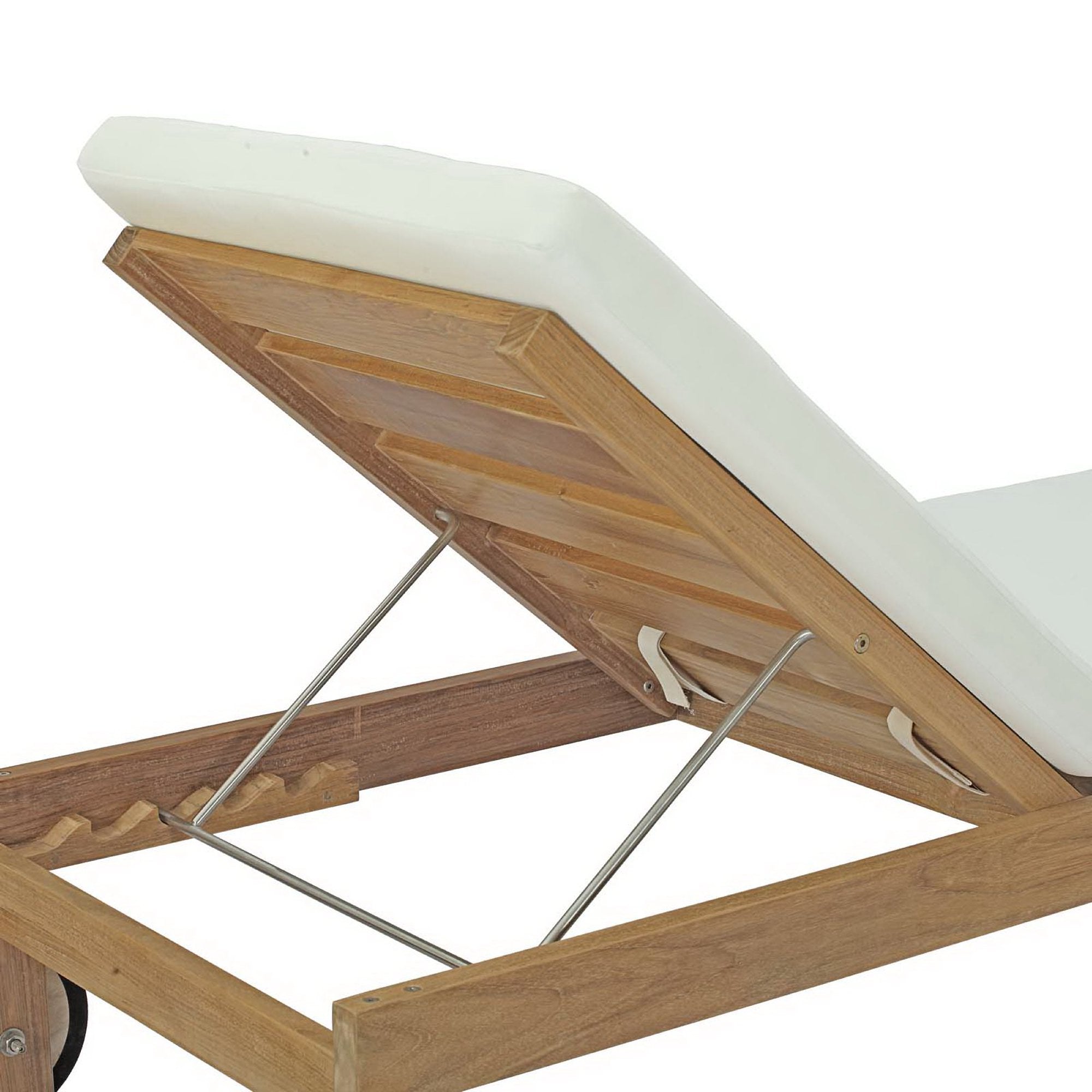Modway Upland Outdoor Patio Teak Chaise