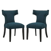 Modway Curve Fabric Dining Side Chair Set of 2