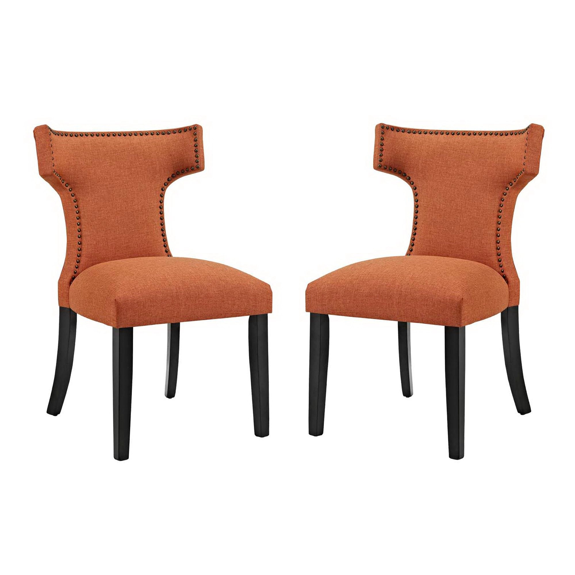 Modway Curve Fabric Dining Side Chair Set of 2