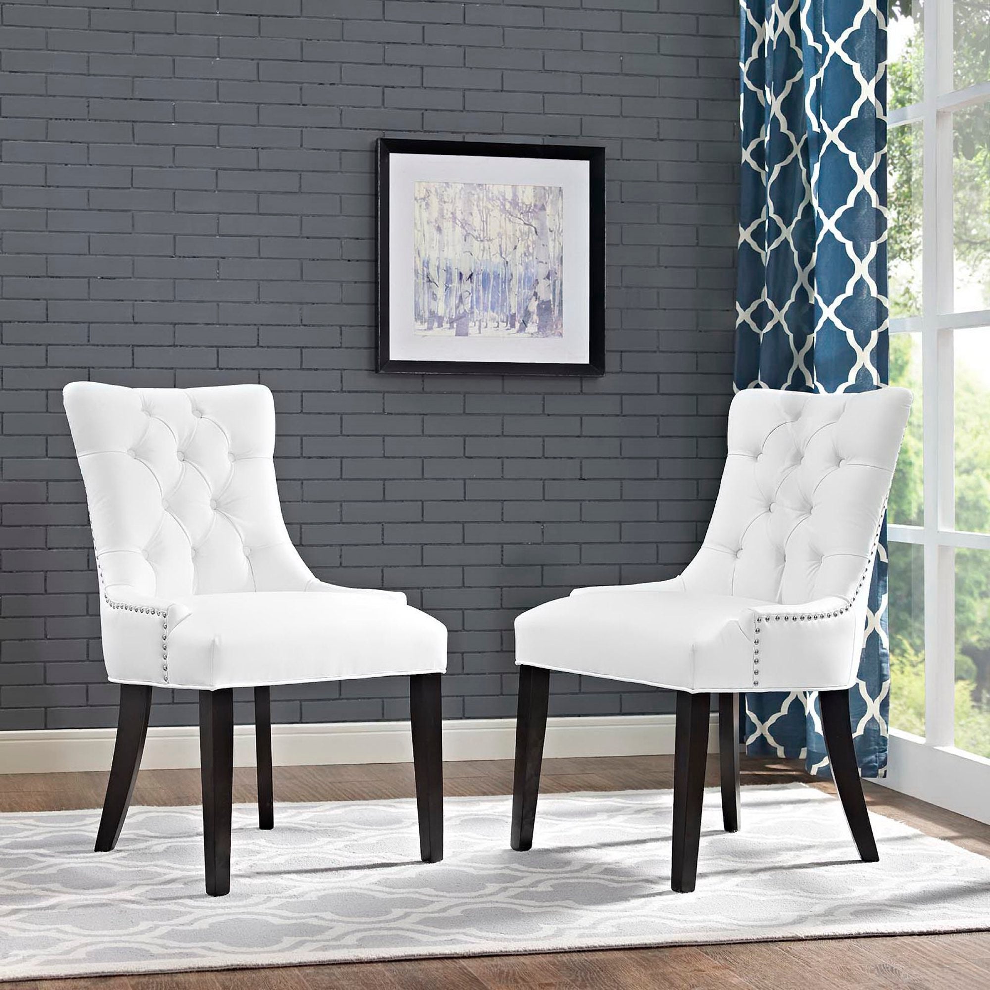 Modway Regent Vinyl Dining Side Chair Set of 2