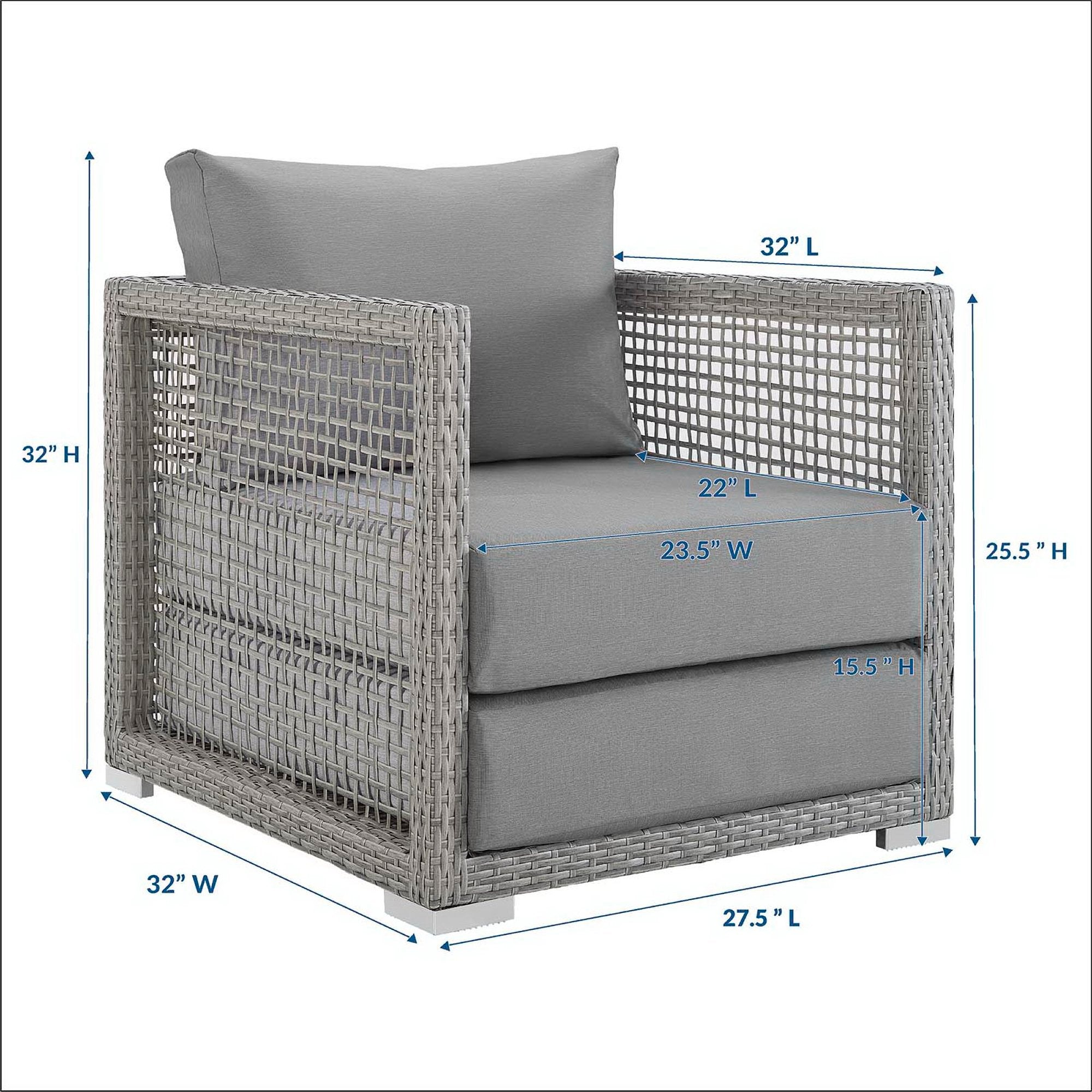 Modway Aura Rattan Outdoor Patio Armchair
