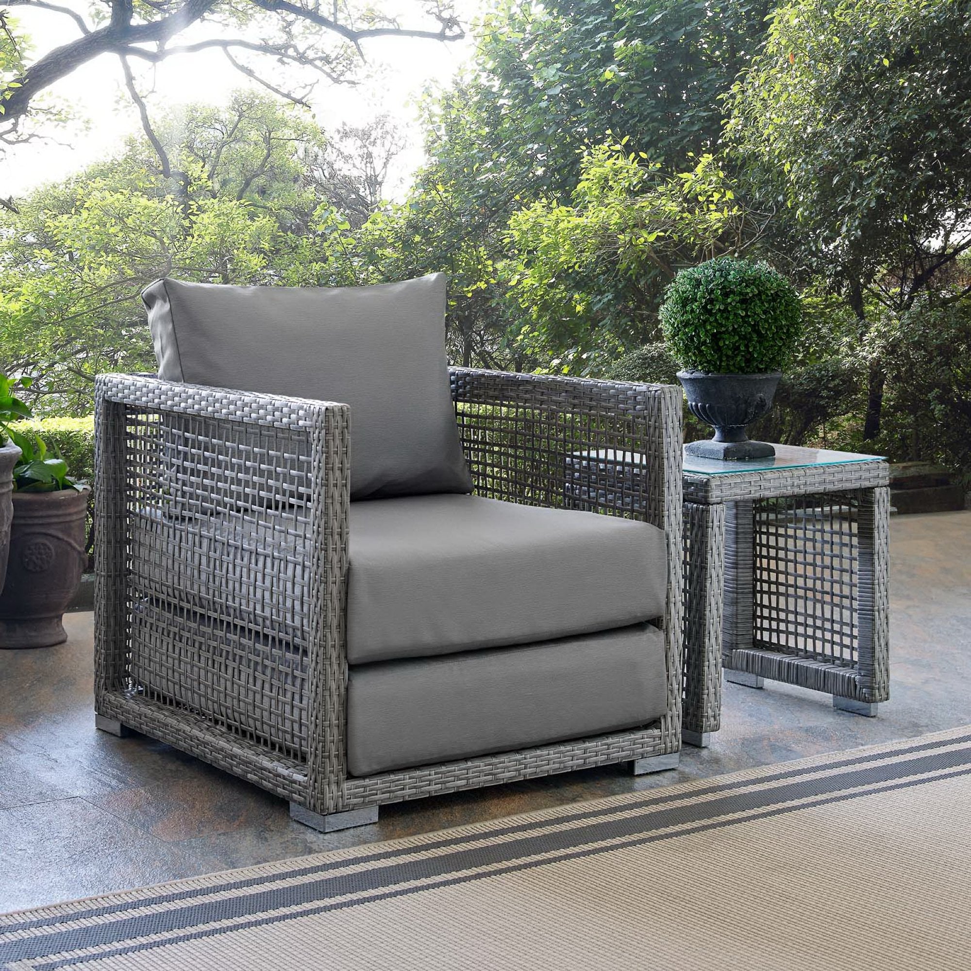 Modway Aura Rattan Outdoor Patio Armchair
