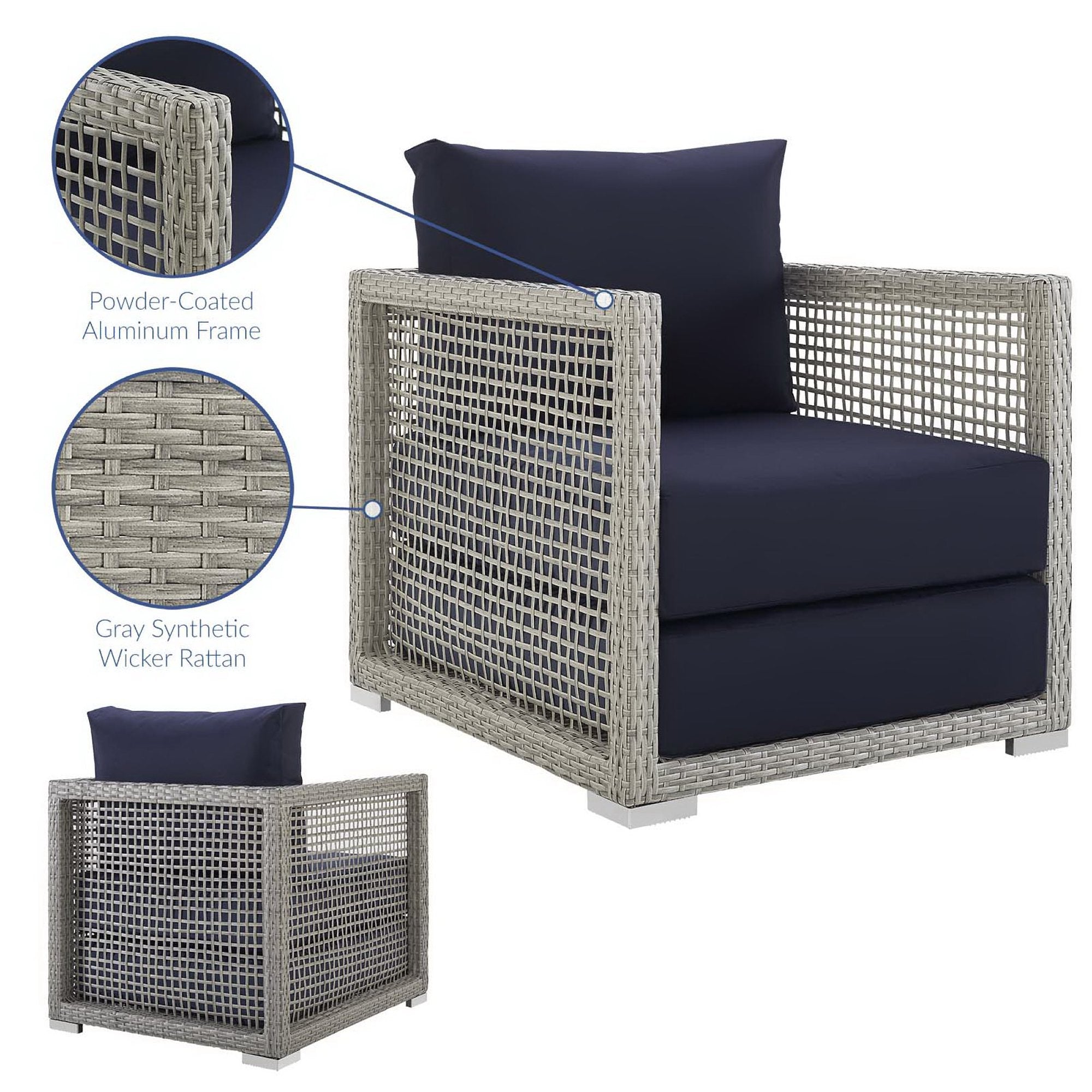 Modway Aura Rattan Outdoor Patio Armchair