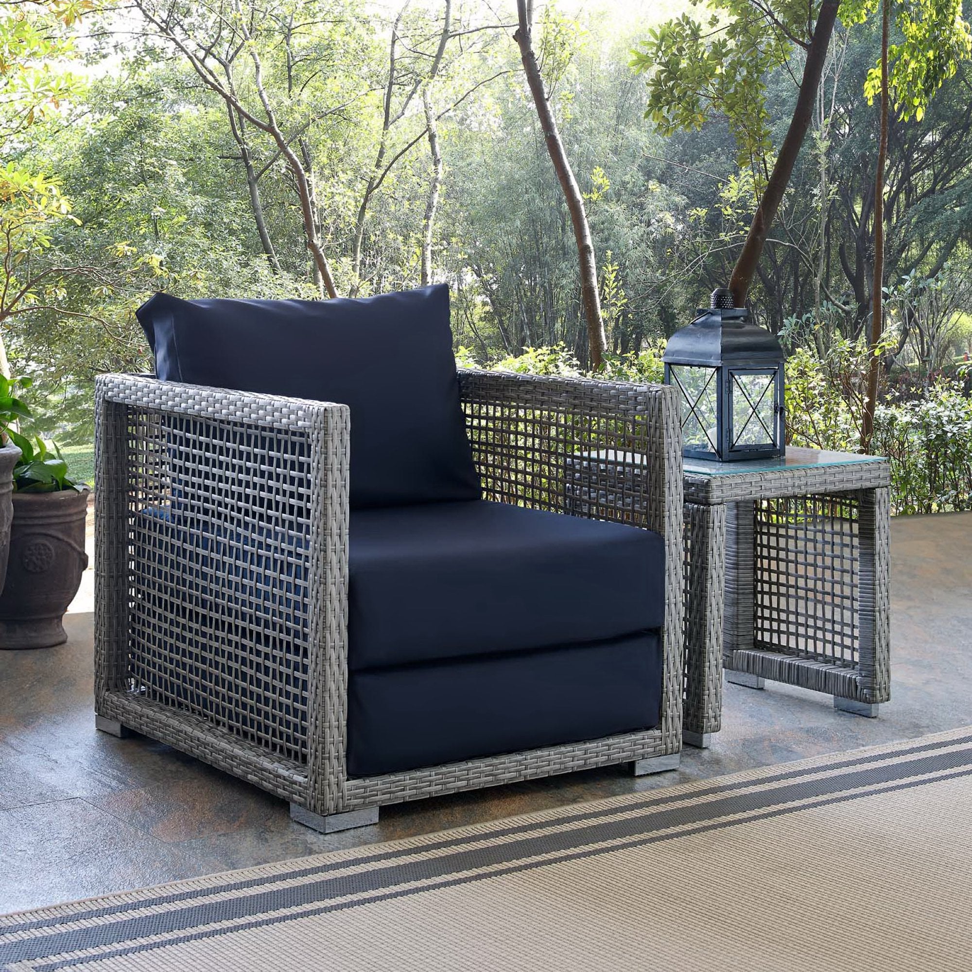 Modway Aura Rattan Outdoor Patio Armchair