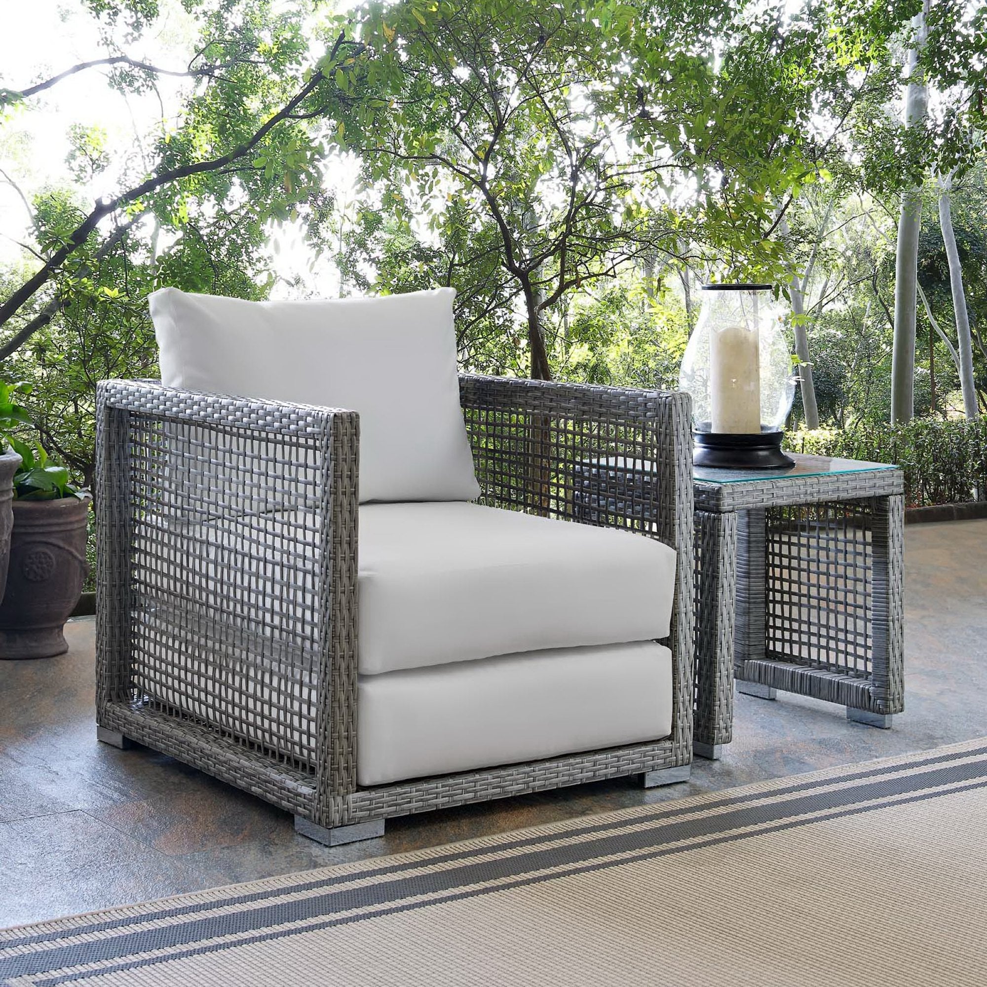 Modway Aura Rattan Outdoor Patio Armchair