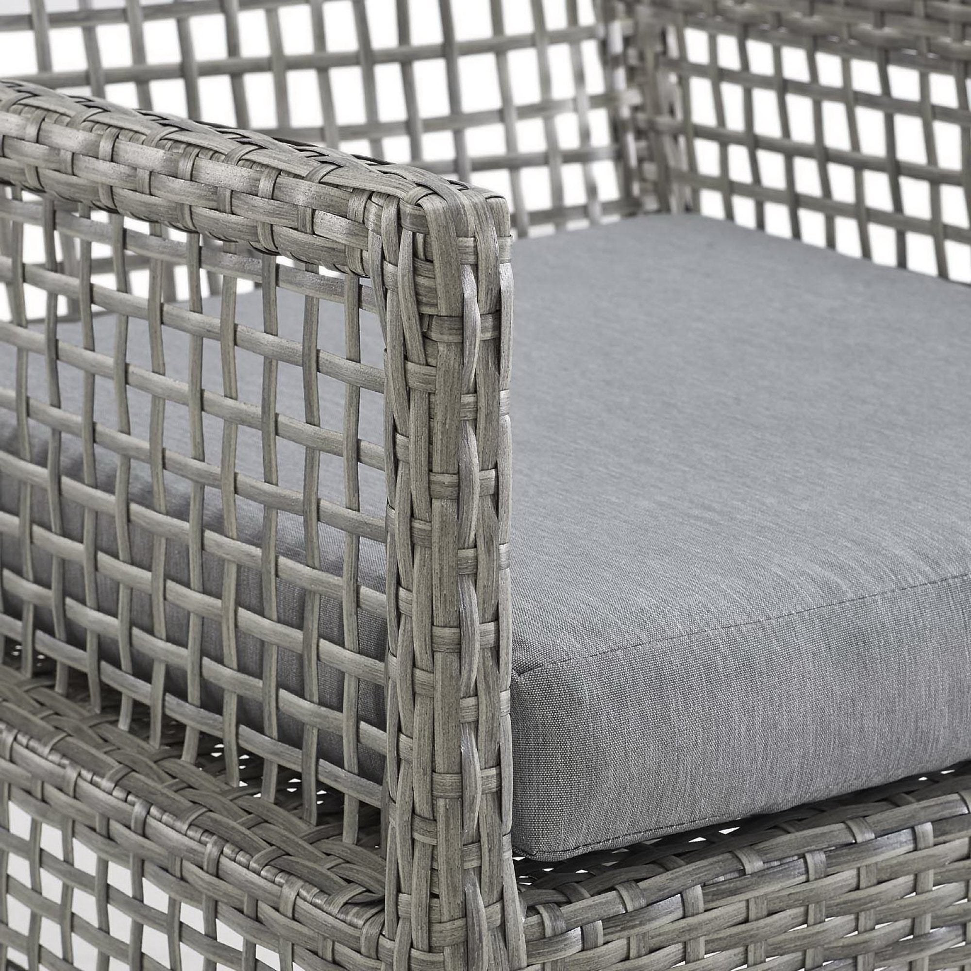 Modway Aura Outdoor Patio Wicker Rattan Dining Armchair