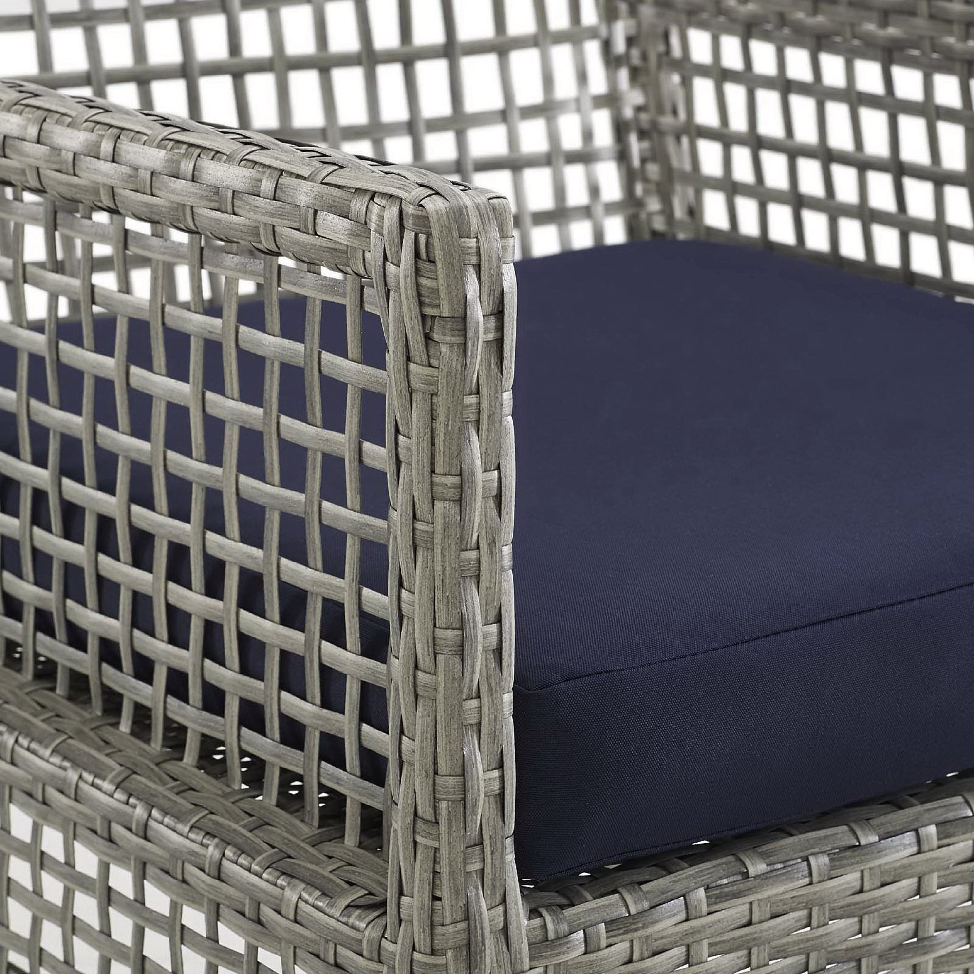 Modway Aura Outdoor Patio Wicker Rattan Dining Armchair