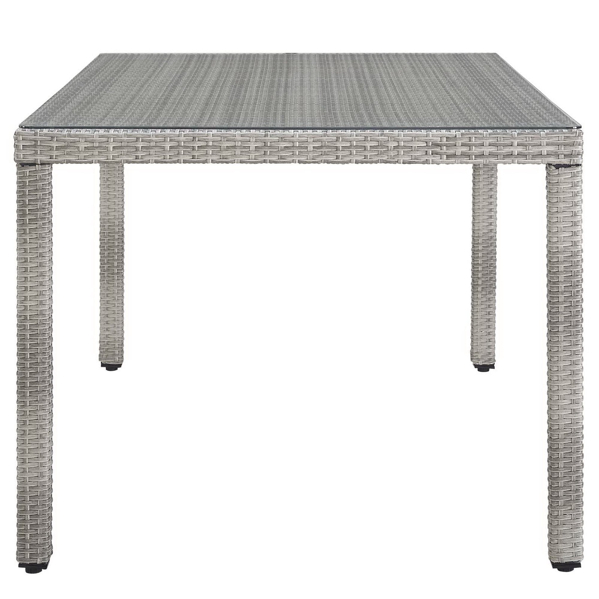 Modway Aura 68" Outdoor Patio Wicker Rattan Dining Table