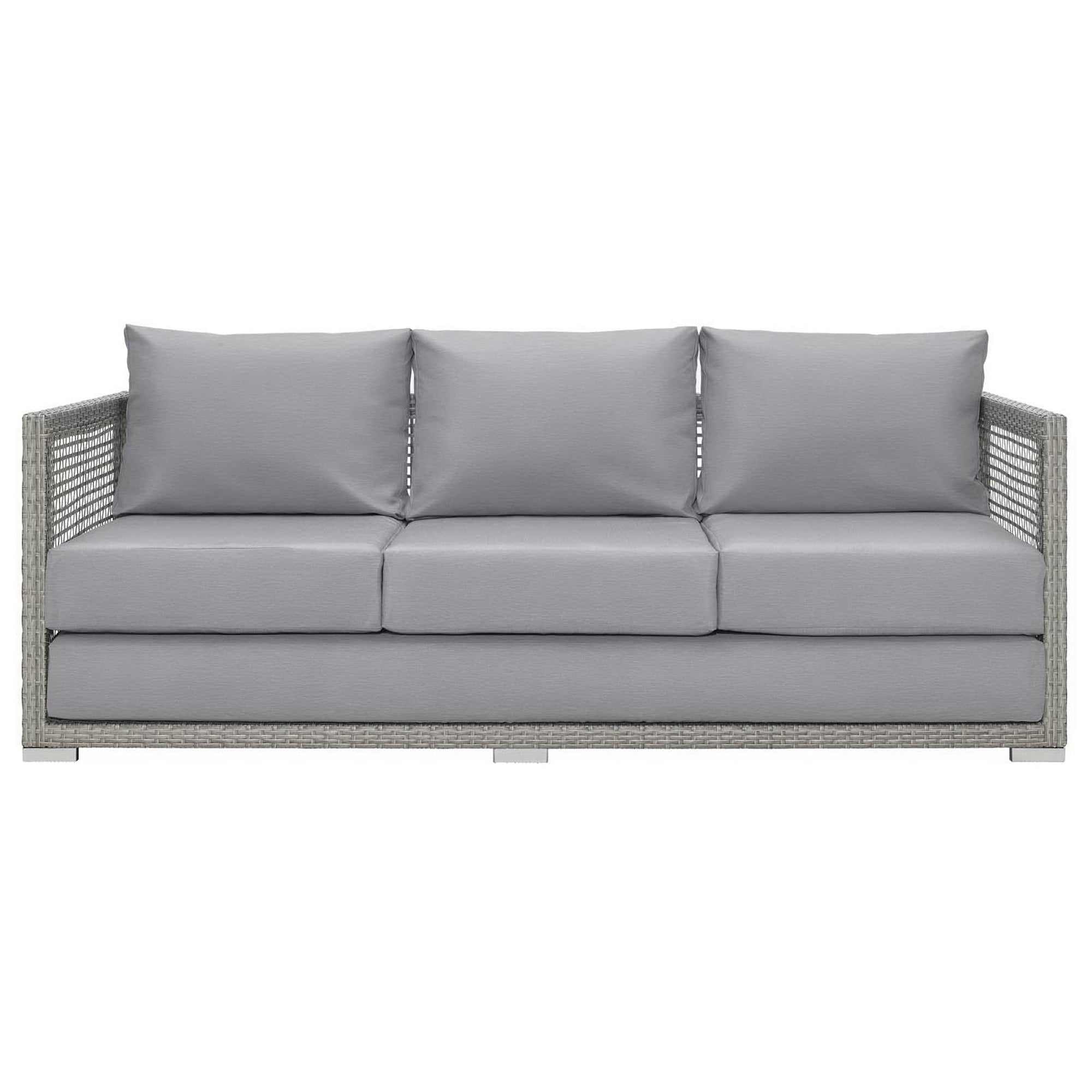 Modway Aura Outdoor Patio Wicker Rattan Sofa