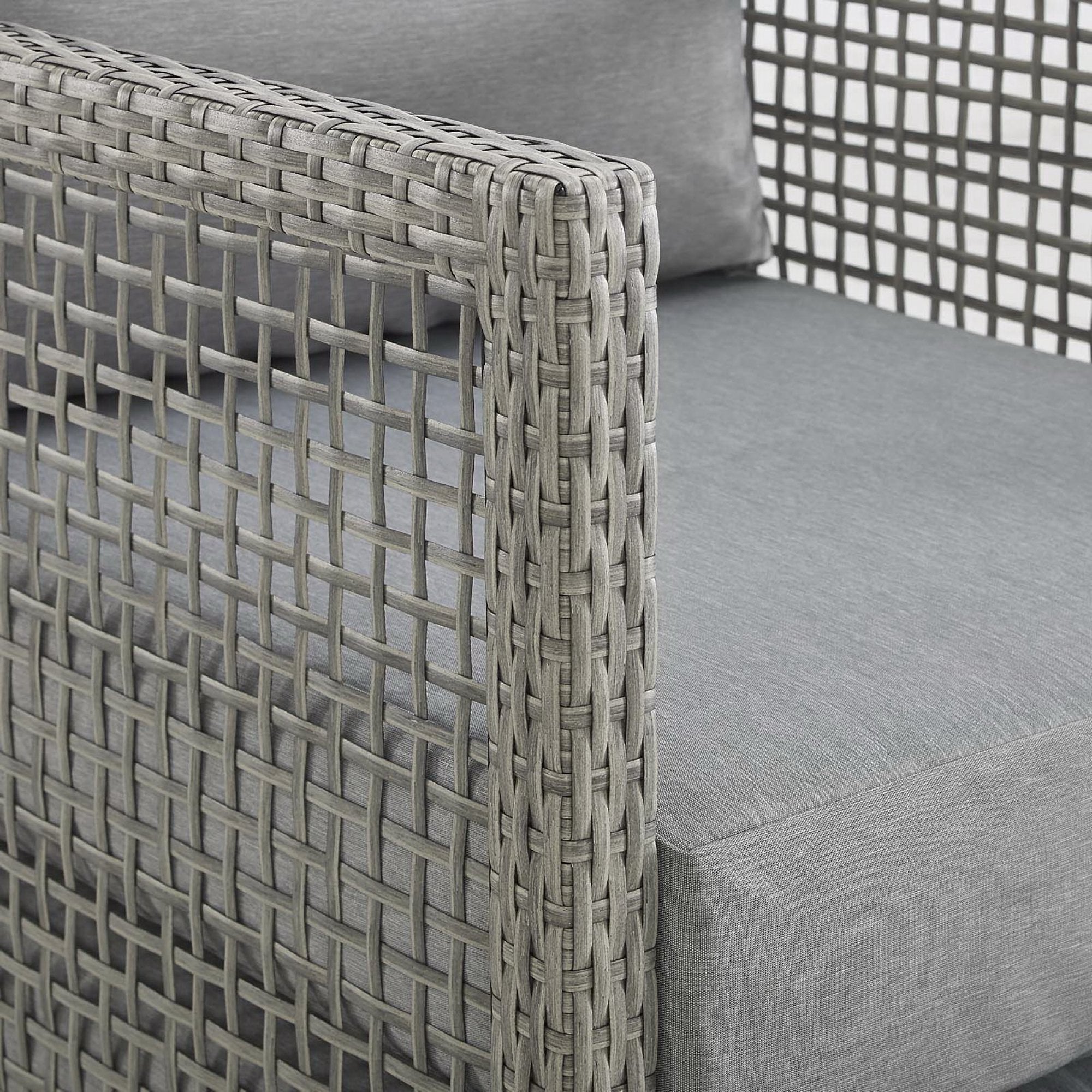 Modway Aura Outdoor Patio Wicker Rattan Loveseat