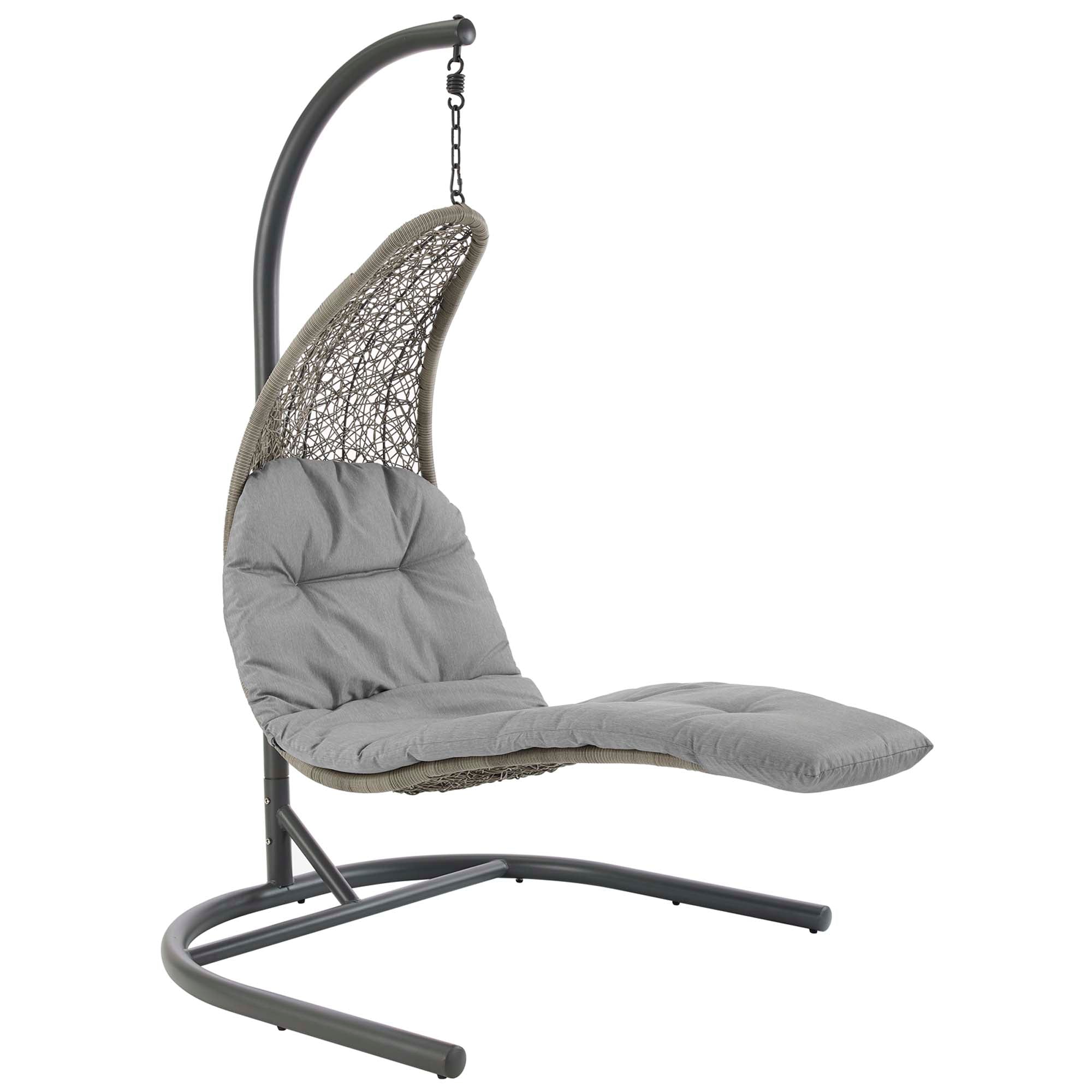 Modway Landscape Hanging Chaise Lounge Outdoor Patio Swing Chair