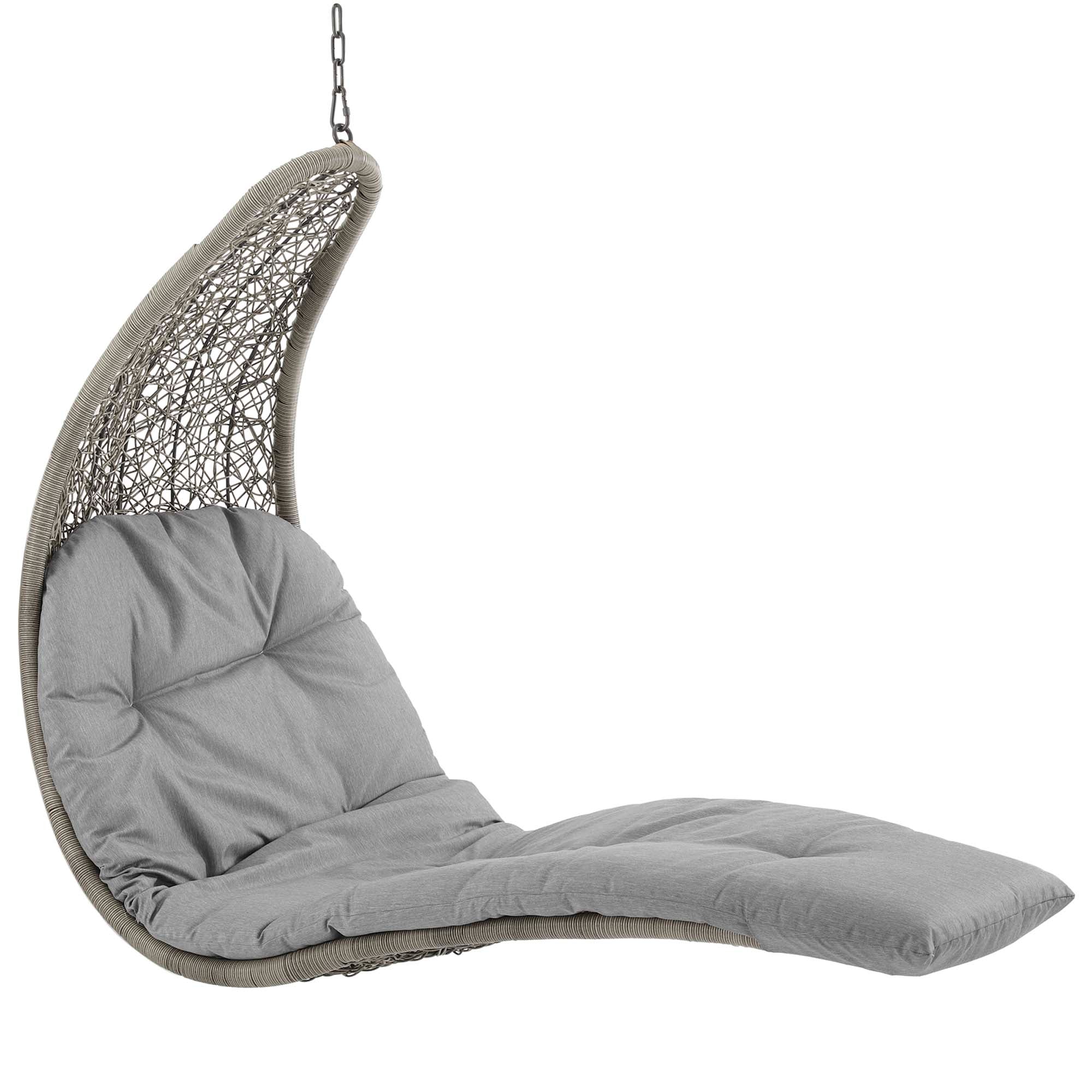 Modway Landscape Hanging Chaise Lounge Outdoor Patio Swing Chair