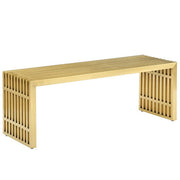 Modway Gridiron Medium Stainless Steel Bench