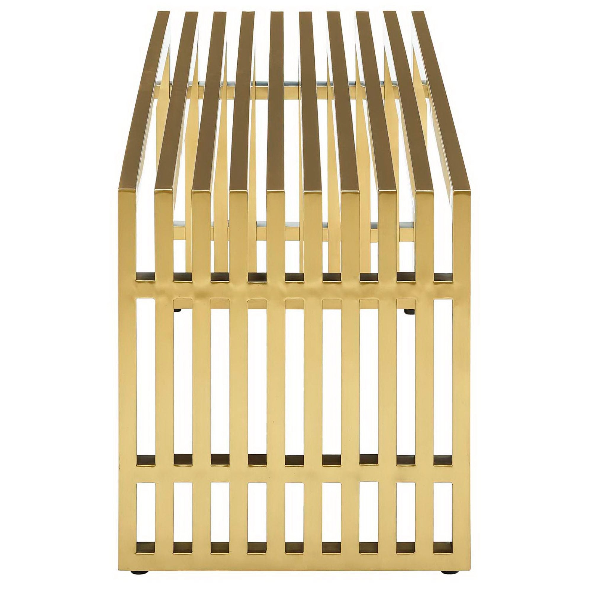Modway Gridiron Medium Stainless Steel Bench