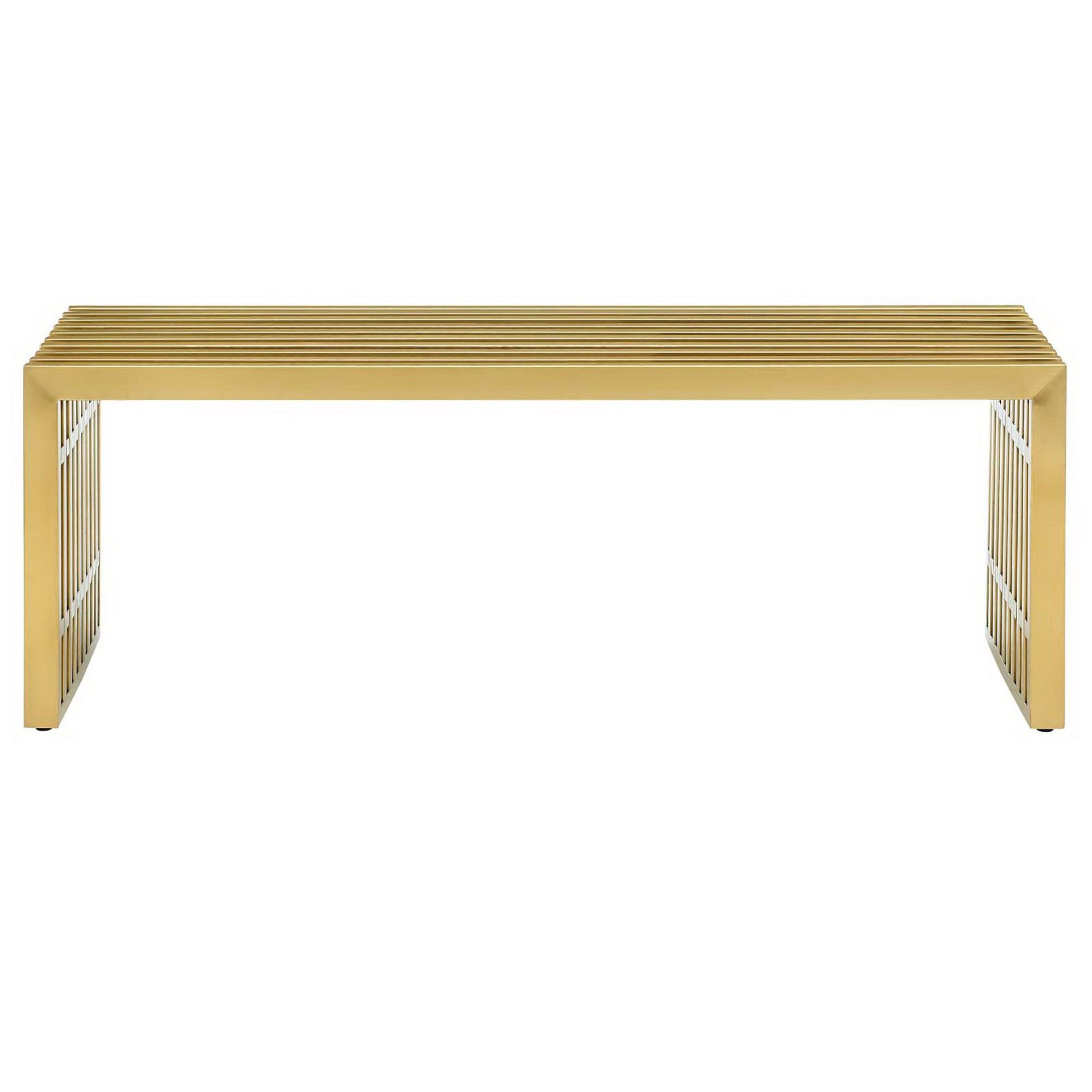 Modway Gridiron Medium Stainless Steel Bench