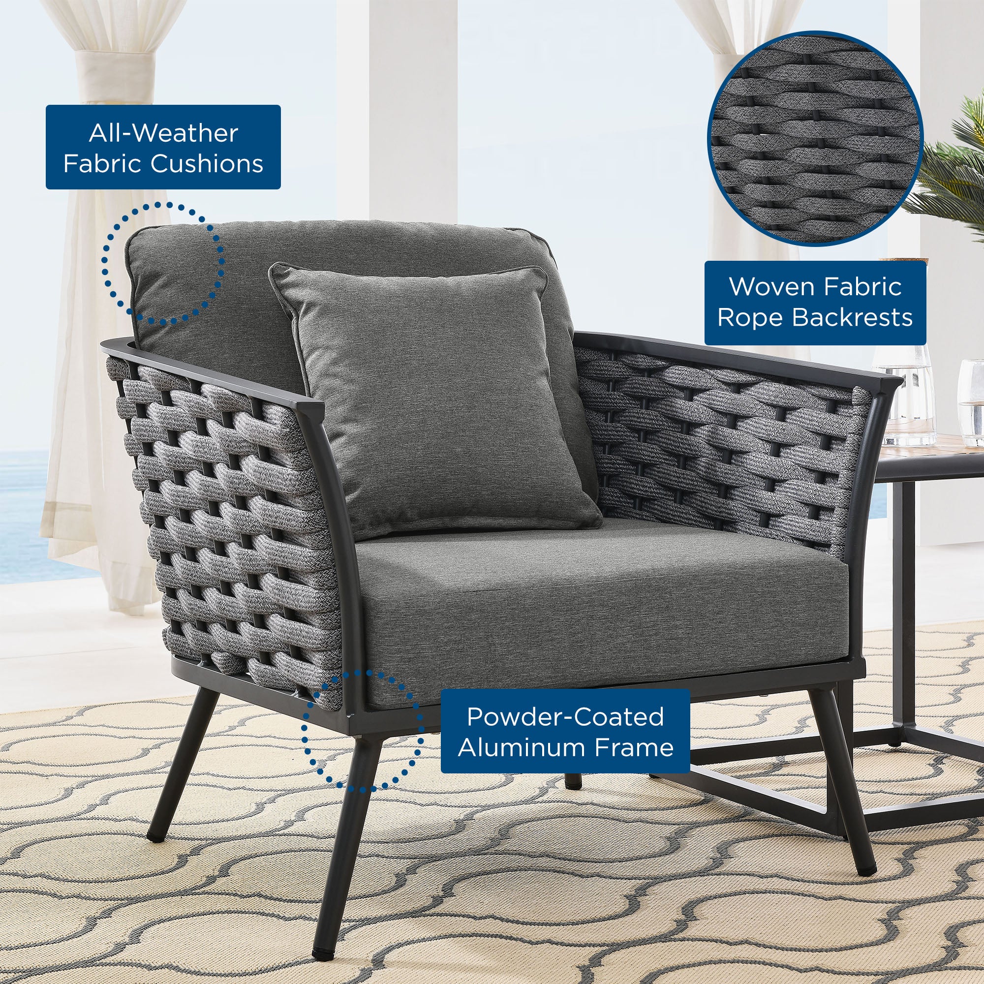 Modway Stance Outdoor Patio Aluminum Armchair