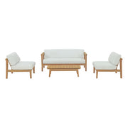 Modway Bayport 4 Piece Outdoor Patio Teak Set