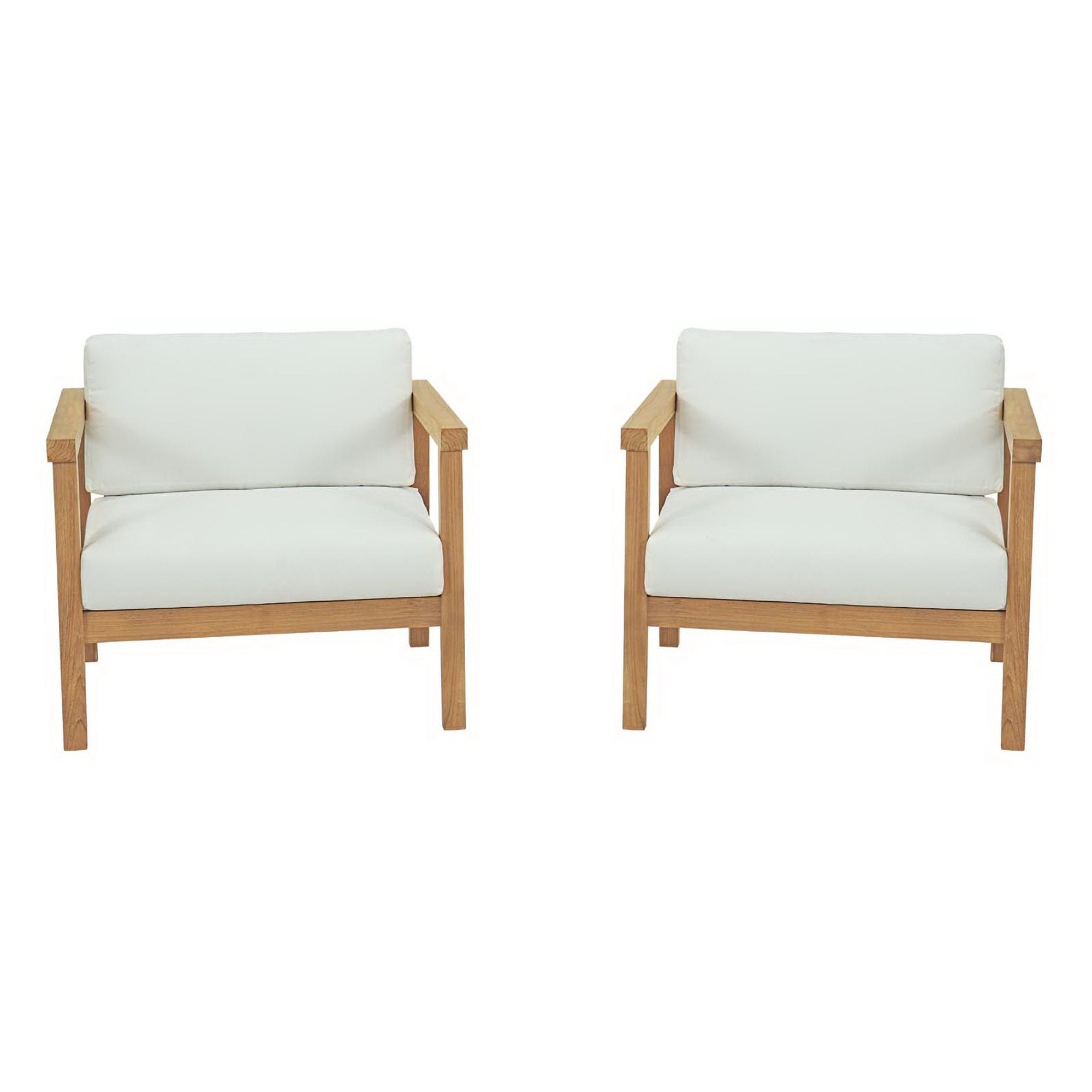 Modway Bayport 2 Piece Outdoor Patio Teak Set