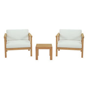 Modway Bayport 3 Piece Outdoor Patio Teak Set