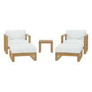 Modway Upland 5 Piece Outdoor Patio Teak Set