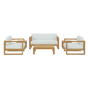Modway Upland 6 Piece Outdoor Patio Teak Set