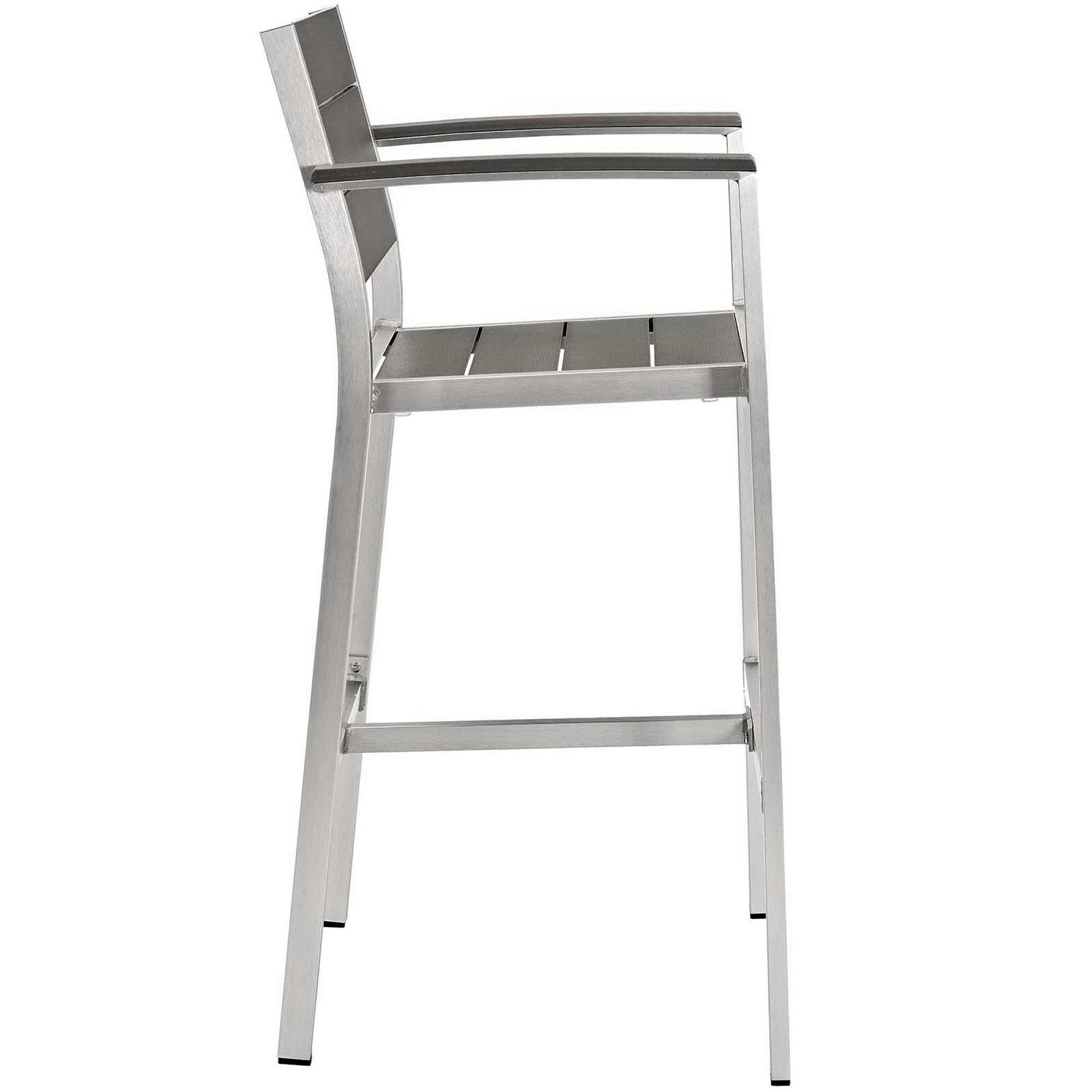 Modway Shore Outdoor Patio Aluminum Bar Stool Set of 2
