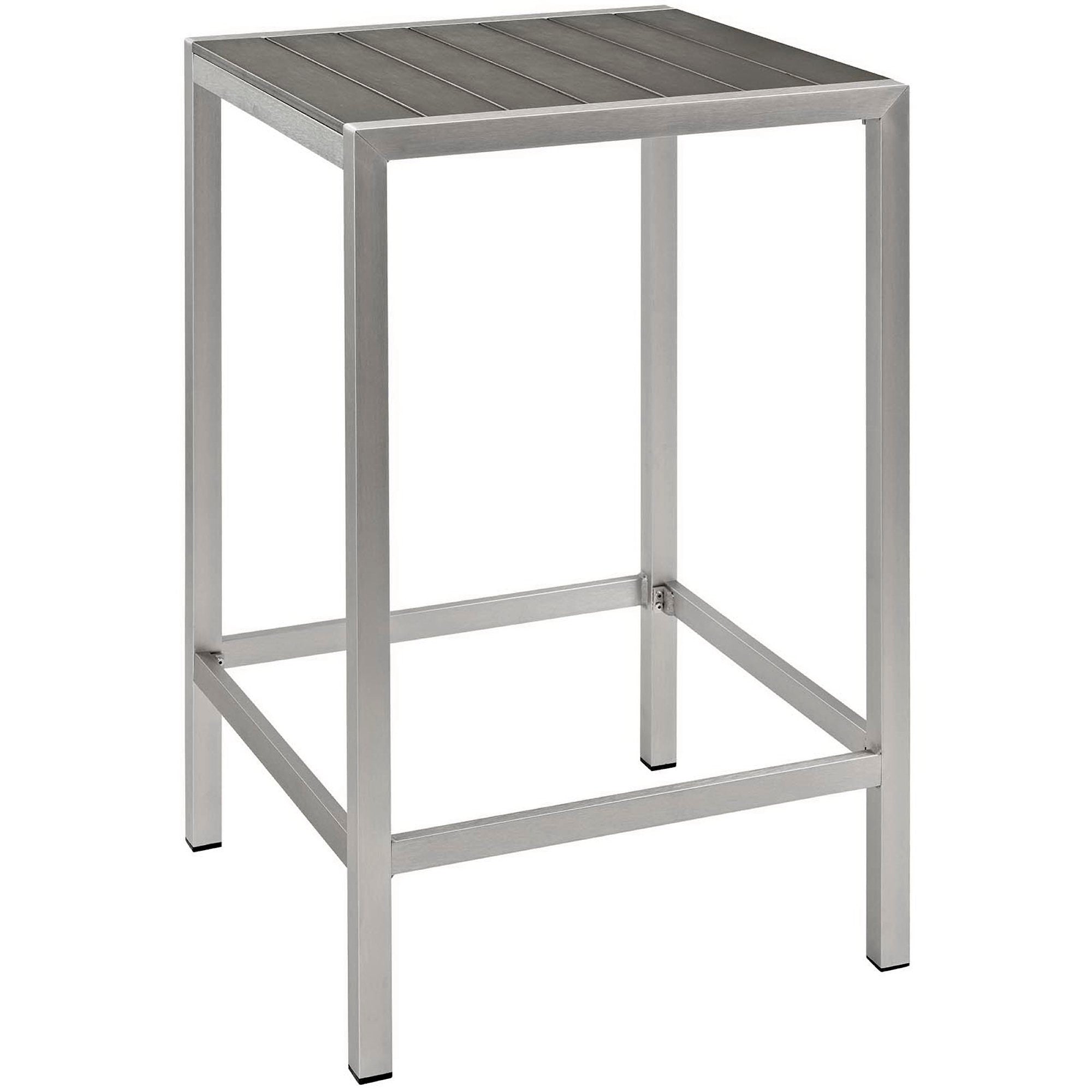 Modway Shore 3 Piece Outdoor Patio Aluminum Pub Set