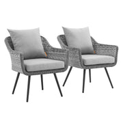 Modway Endeavor Outdoor Patio Wicker Rattan Armchair Set of 2