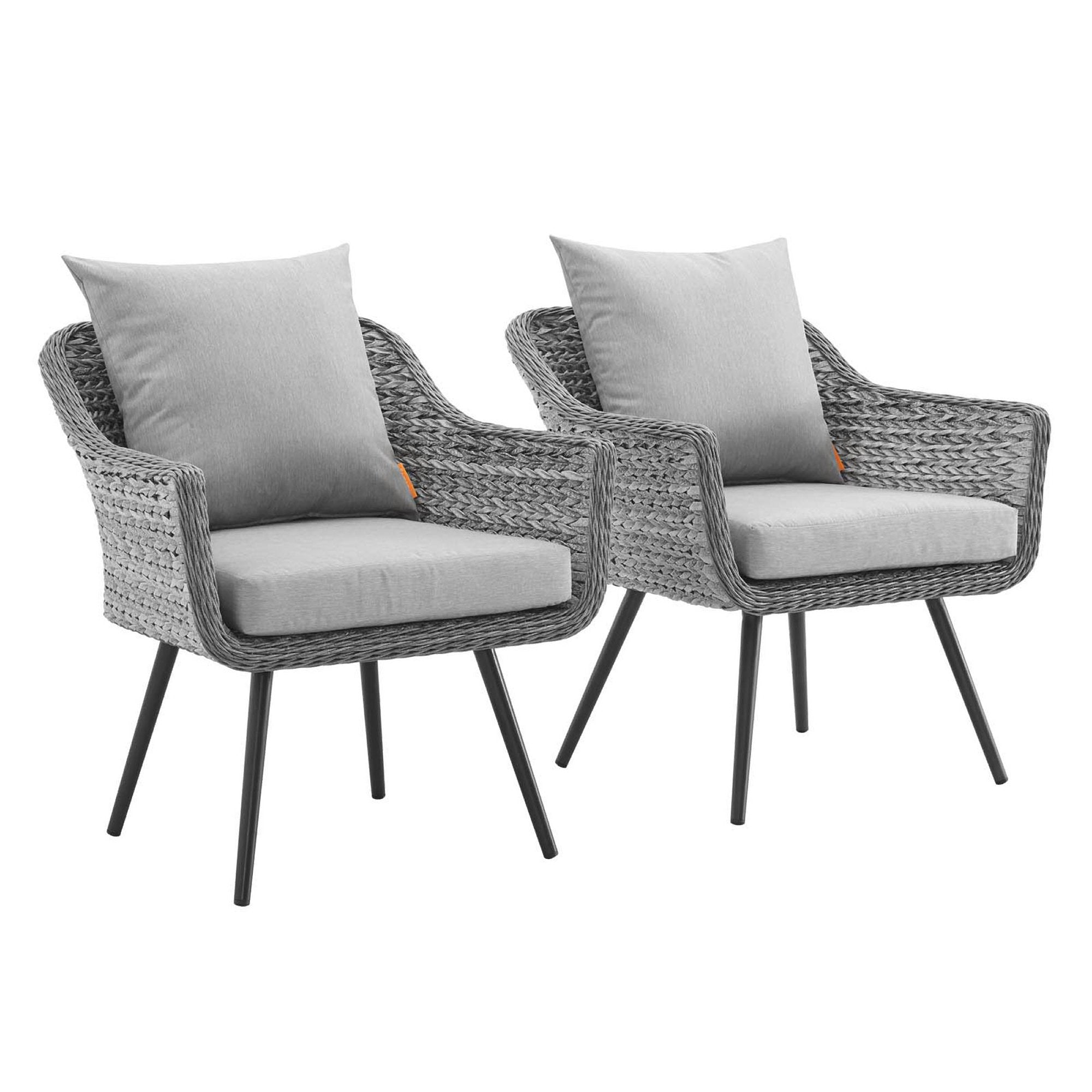 Modway Endeavor Outdoor Patio Wicker Rattan Armchair Set of 2