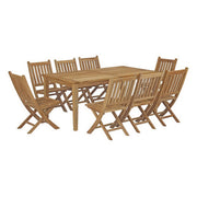 Modway Marina 9 Piece Outdoor Patio Teak Dining Set