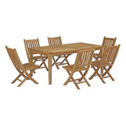 Modway Marina 7 Piece Outdoor Patio Teak Dining Set
