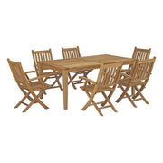 Modway Marina 7 Piece Outdoor Patio Teak Dining Set