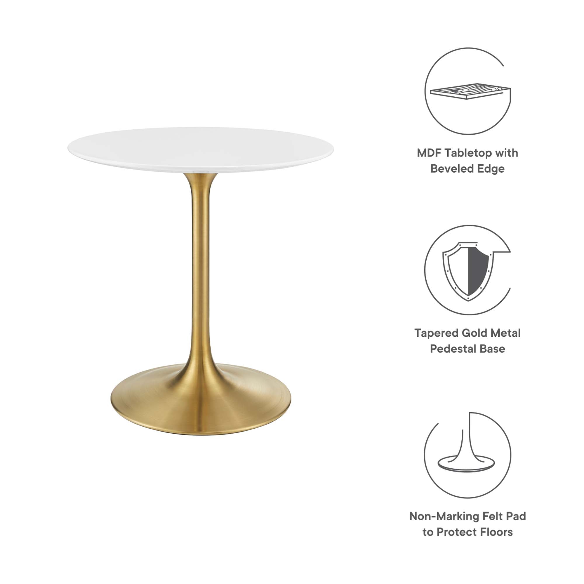 Modway Lippa 28" Round Wood Dining Table