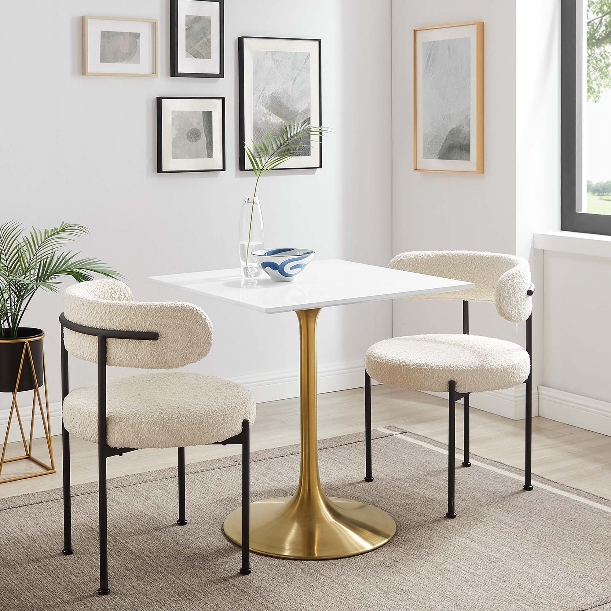 Modway Lippa 28" Square Wood Dining Table