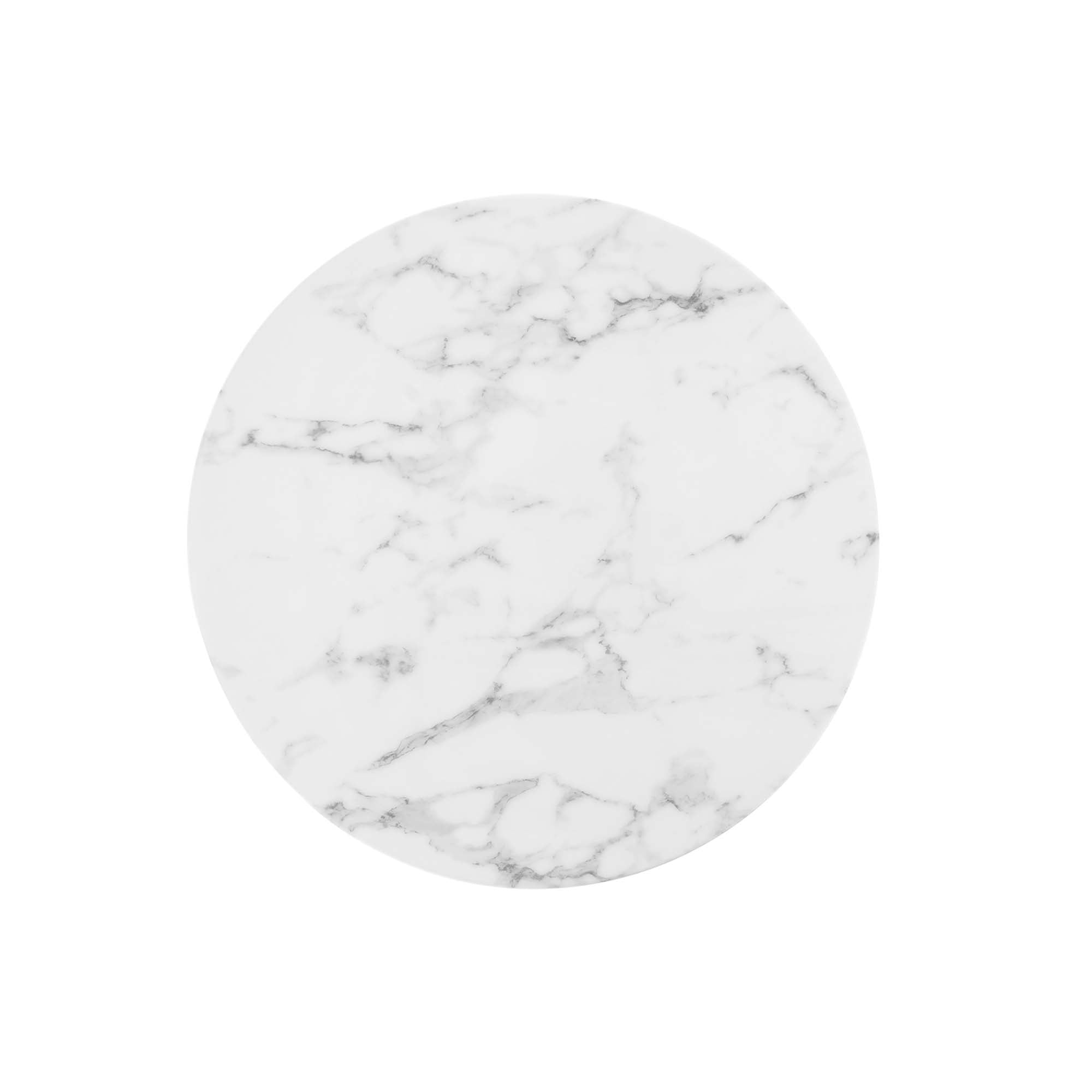 Modway Lippa 28" Round Faux Marble Dining Table