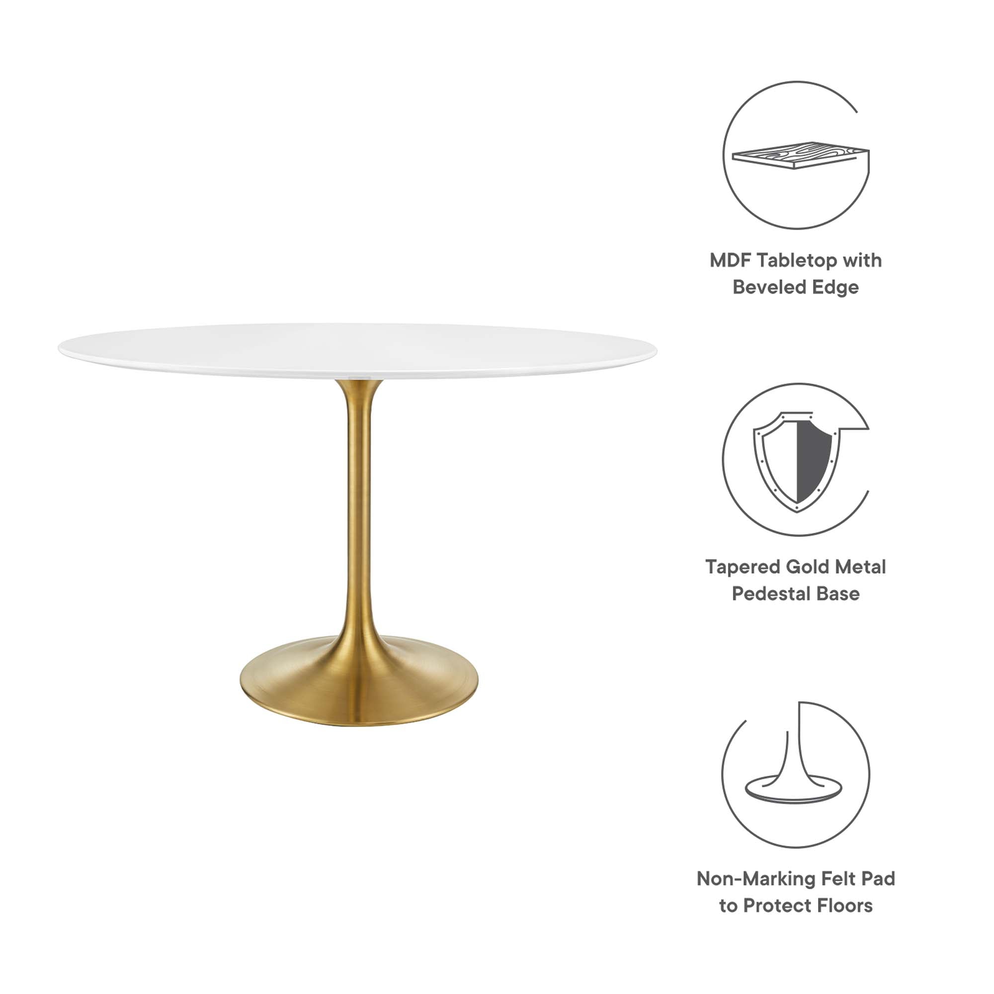 Modway Lippa 48" Oval Wood Dining Table