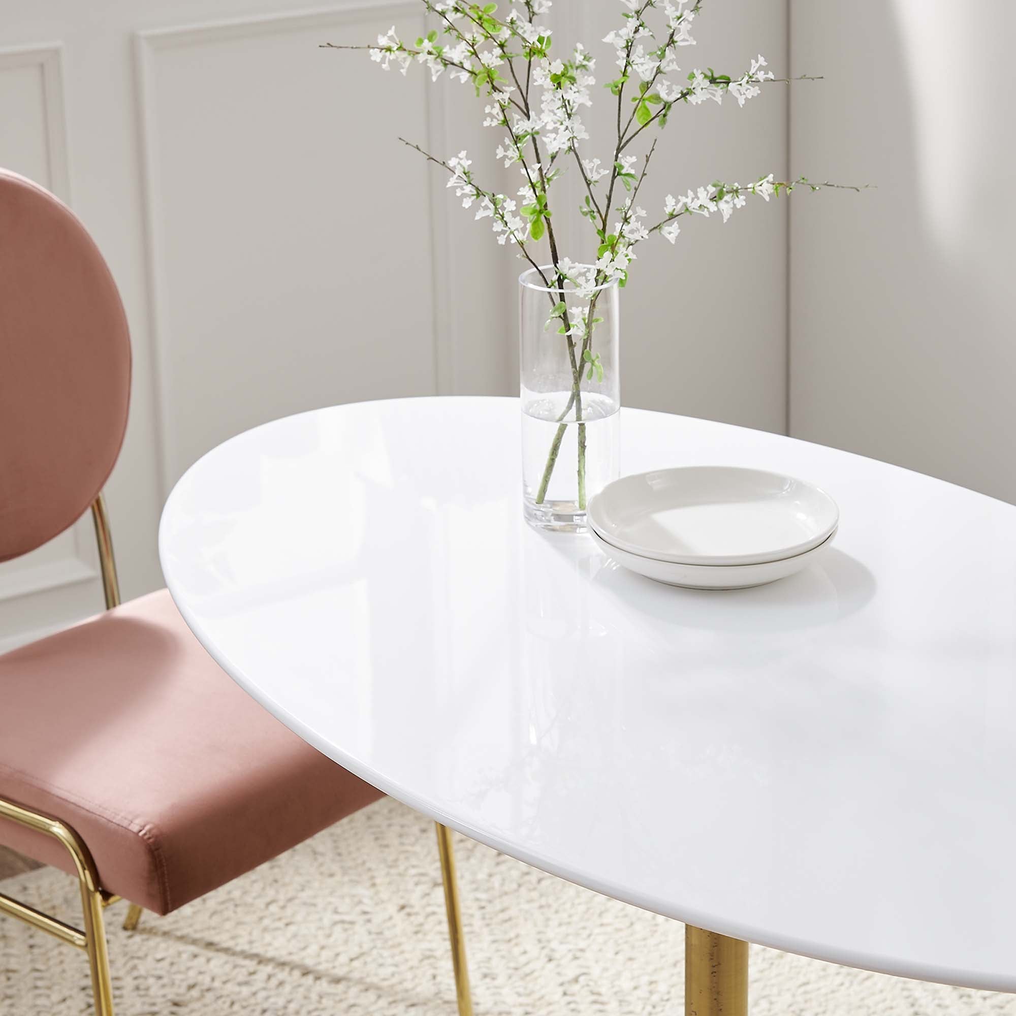 Modway Lippa 48" Oval Wood Dining Table