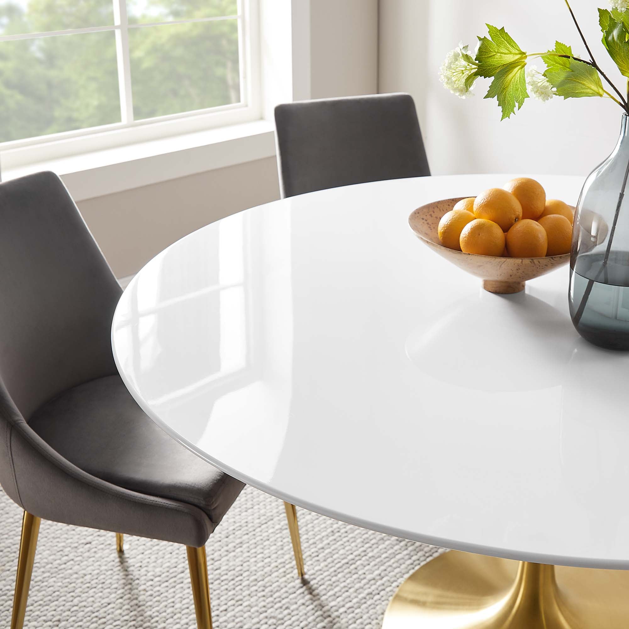 Modway Lippa 60" Round Wood Dining Table