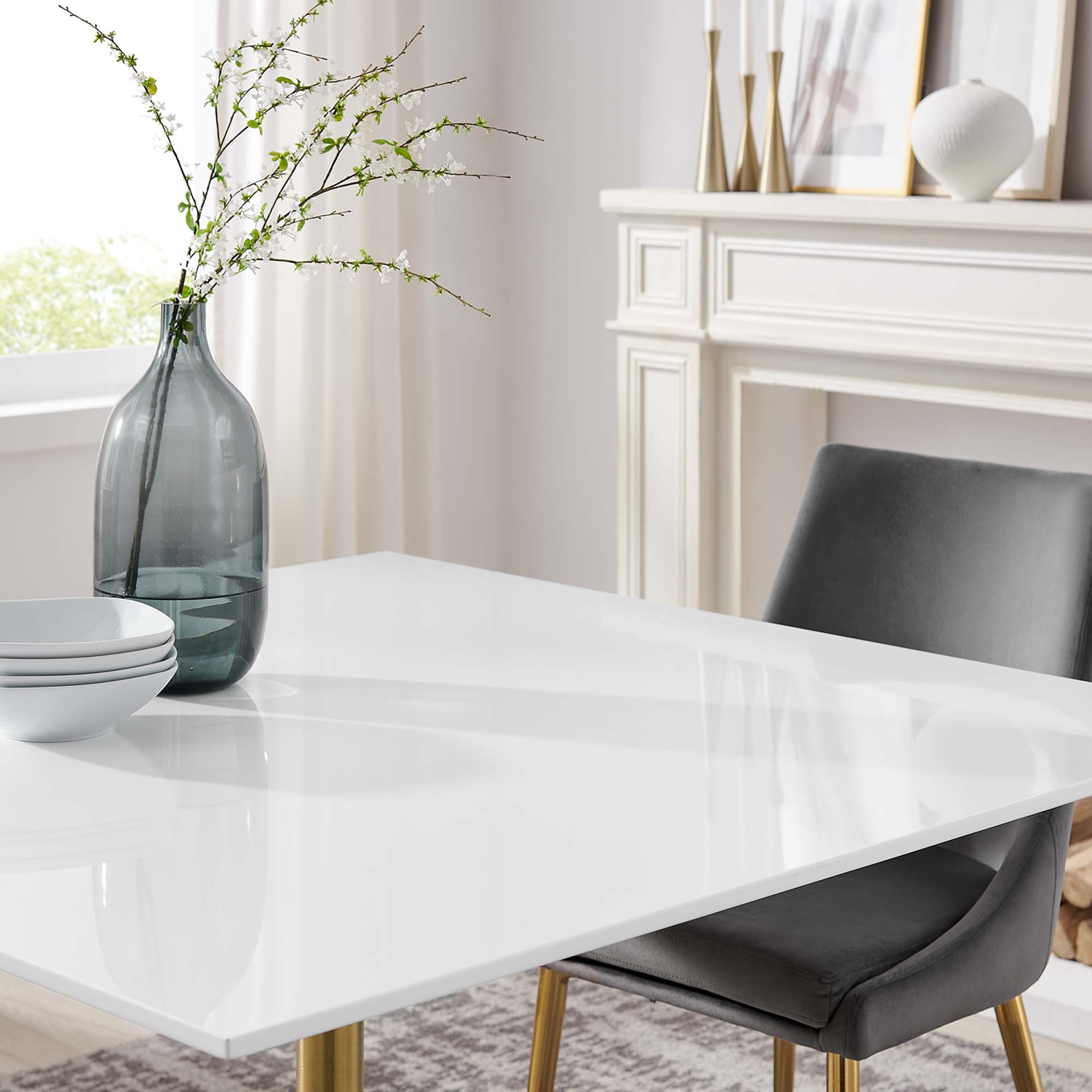 Modway Lippa 48" Square Wood Dining Table