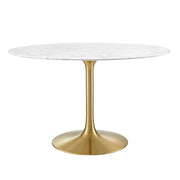 Modway Lippa 48" Round Faux Marble Dining Table