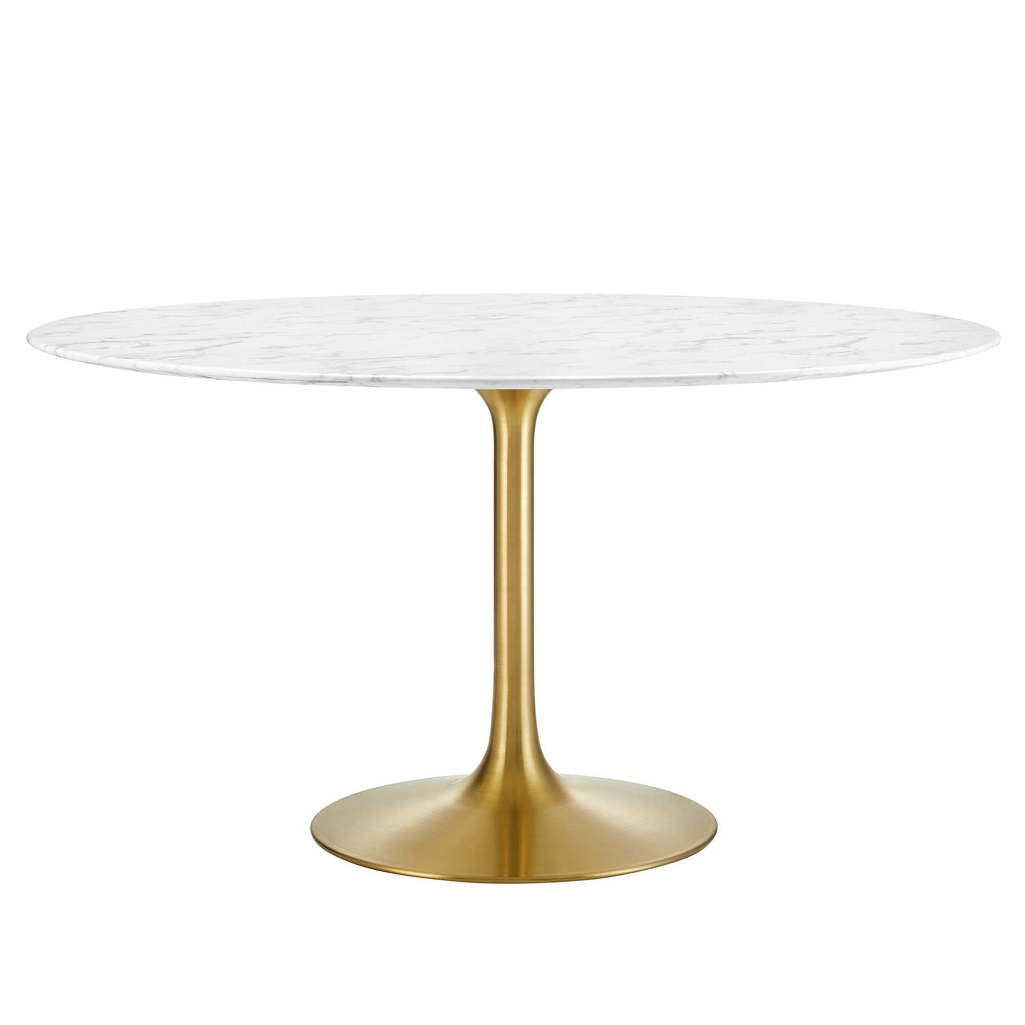 Modway Lippa 54" Round Faux Marble Dining Table