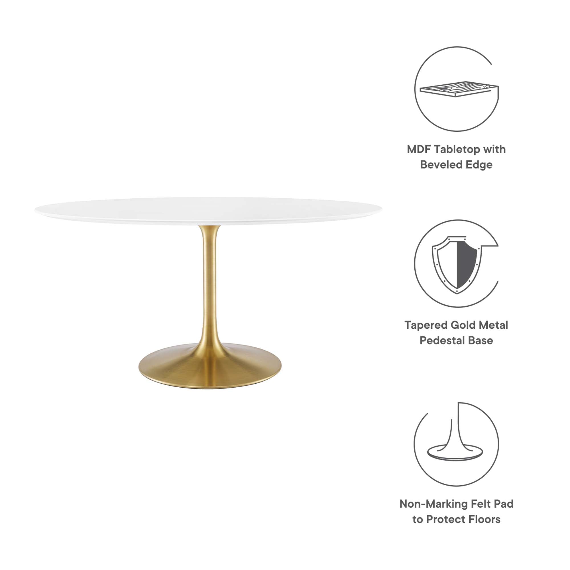 Modway Lippa 60" Oval Wood Dining Table