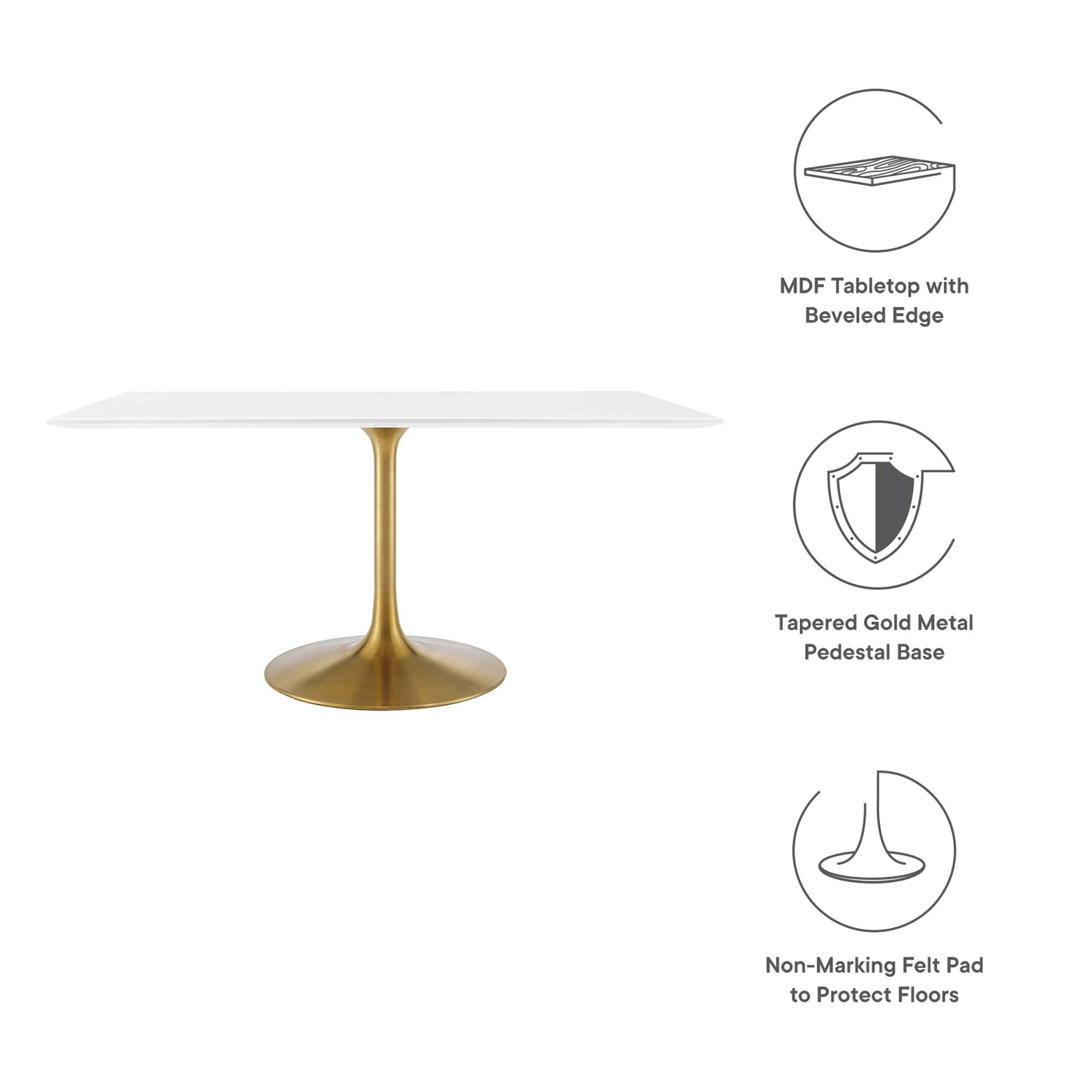 Modway Lippa 60" Rectangular Wood Dining Table